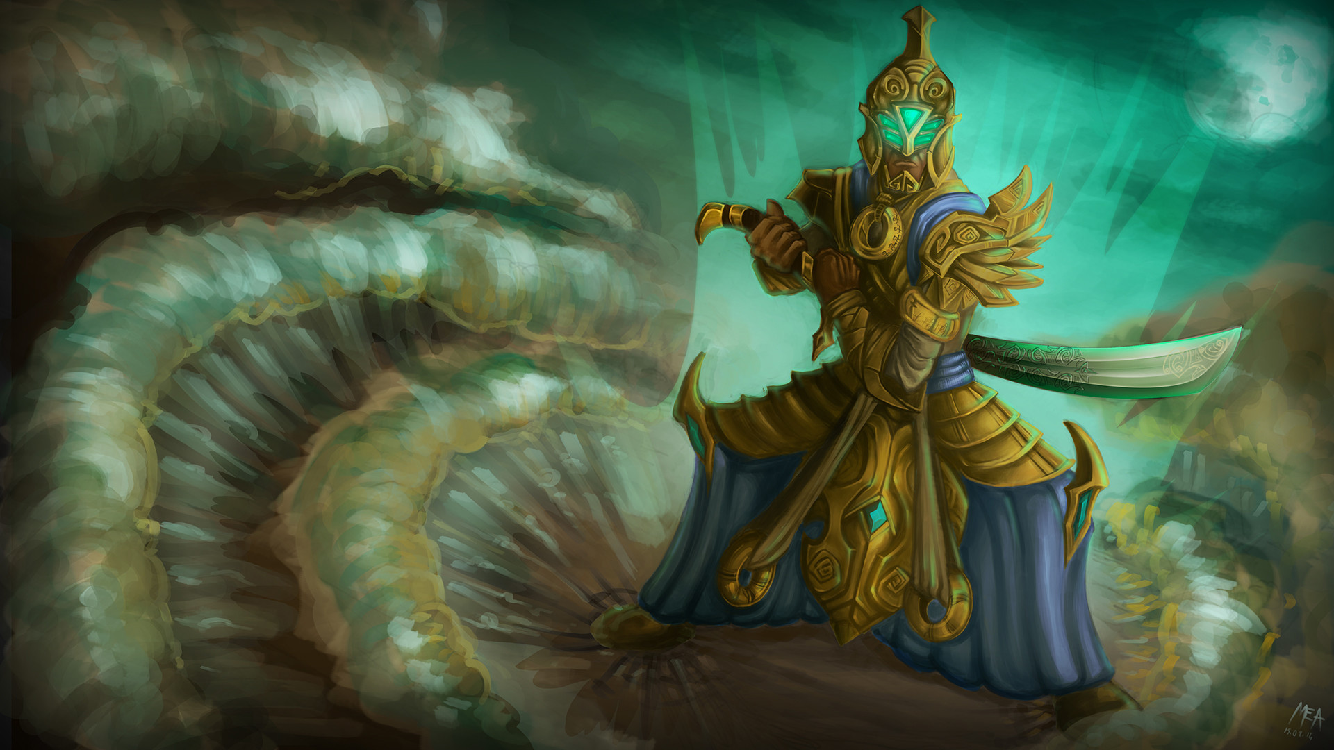 1920x1080 ... Master Yi The Elven Armor by sekroll123