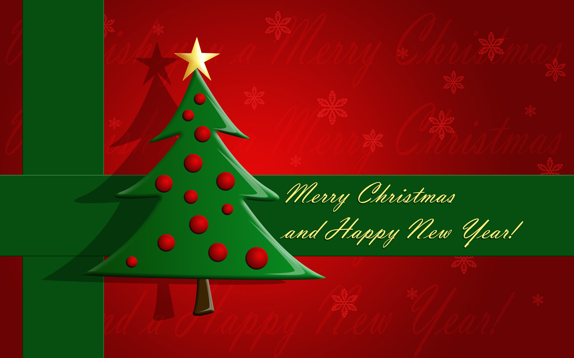 1920x1200 Merry christmas and happy new year HD wallpaper.