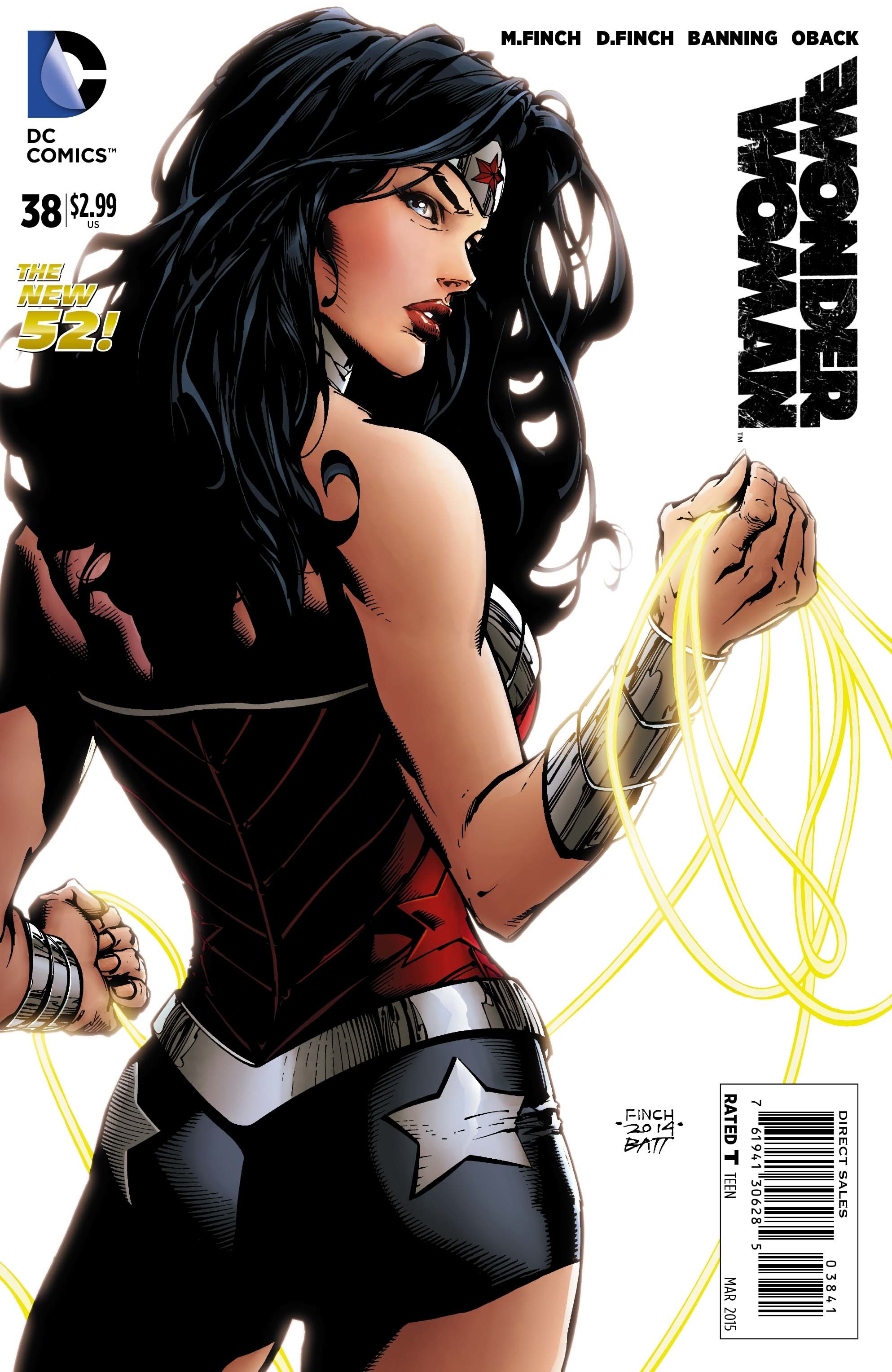 1987x3056 Variant cover to Wonder Woman #38 (2015), art by David Finch,