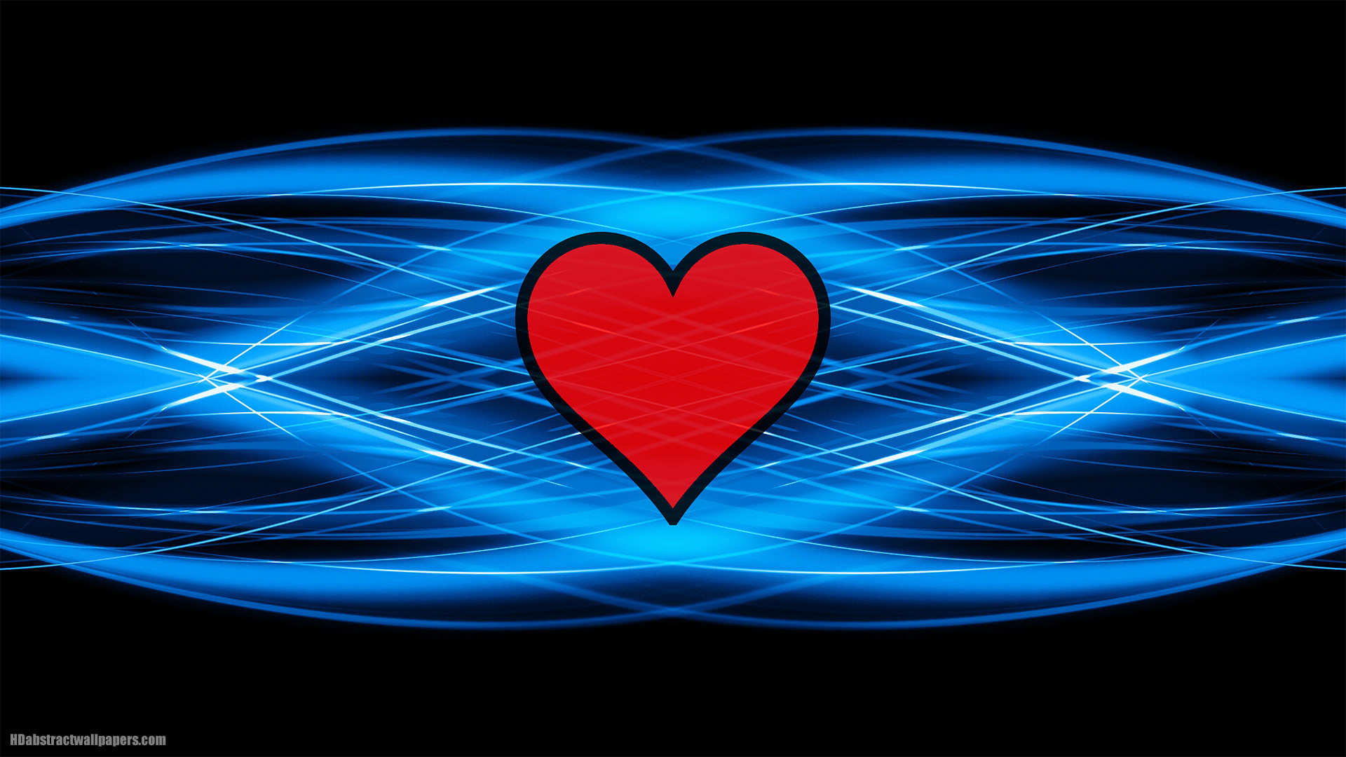 1920x1080 Black blue abstract background with red love heart in the middle, very  clean and modern abstract wallpaper. In HD quality resolution .
