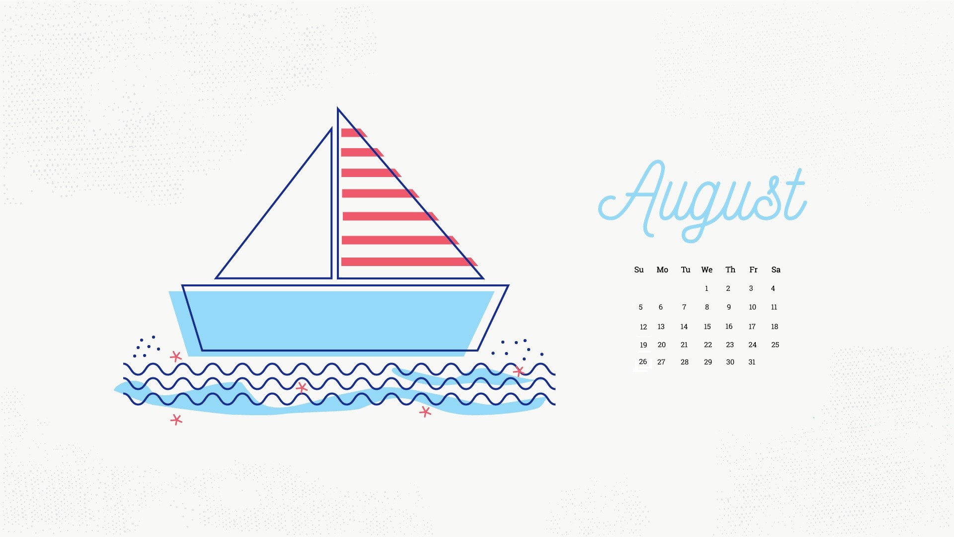 1920x1080 August 2018 Calendar Wallpapers August 2018 Desktop Calendar Wallpapers
