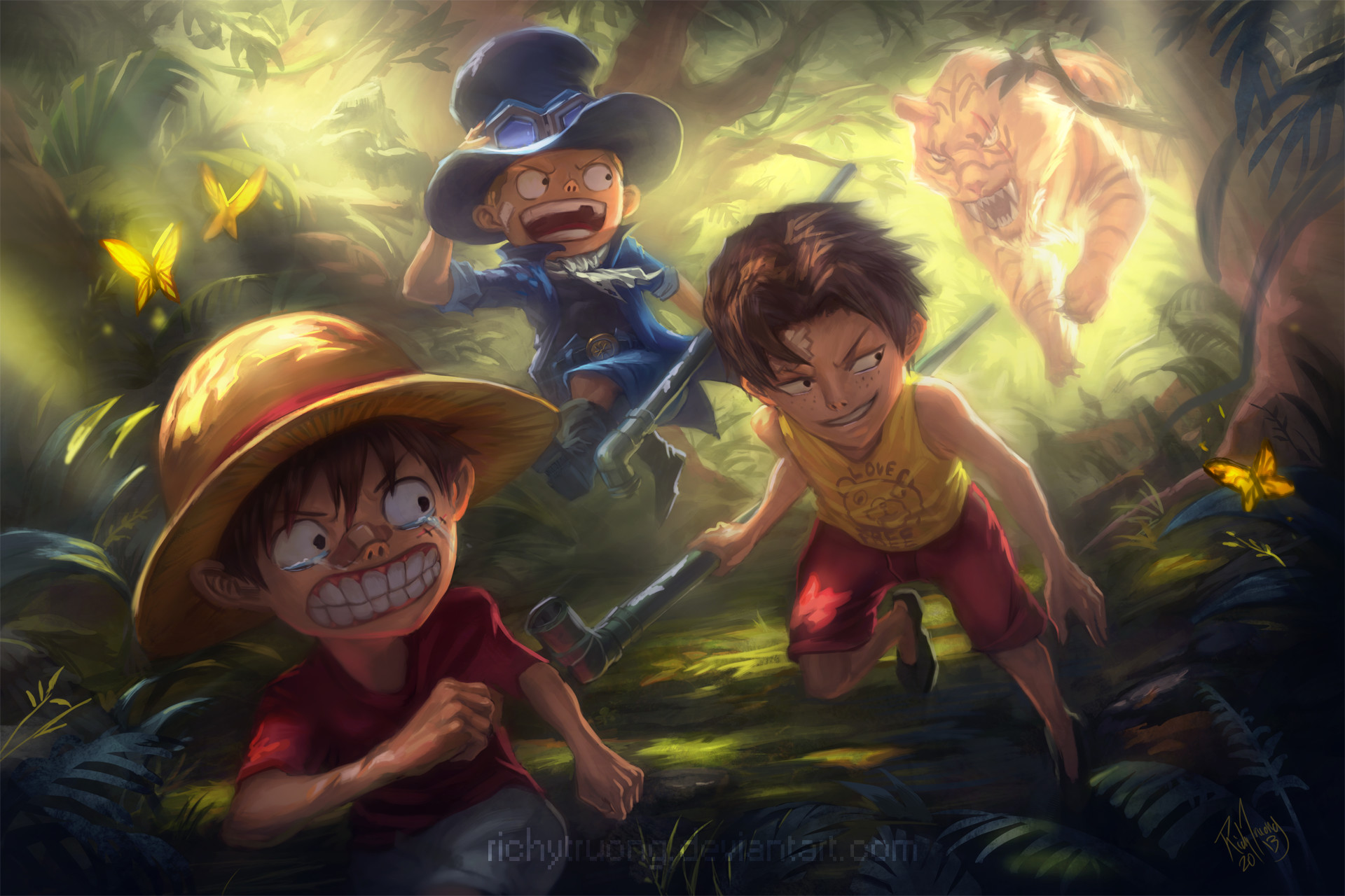 1920x1280 Luffy, Ace and Sabo Full HD Wallpaper and Background |  .