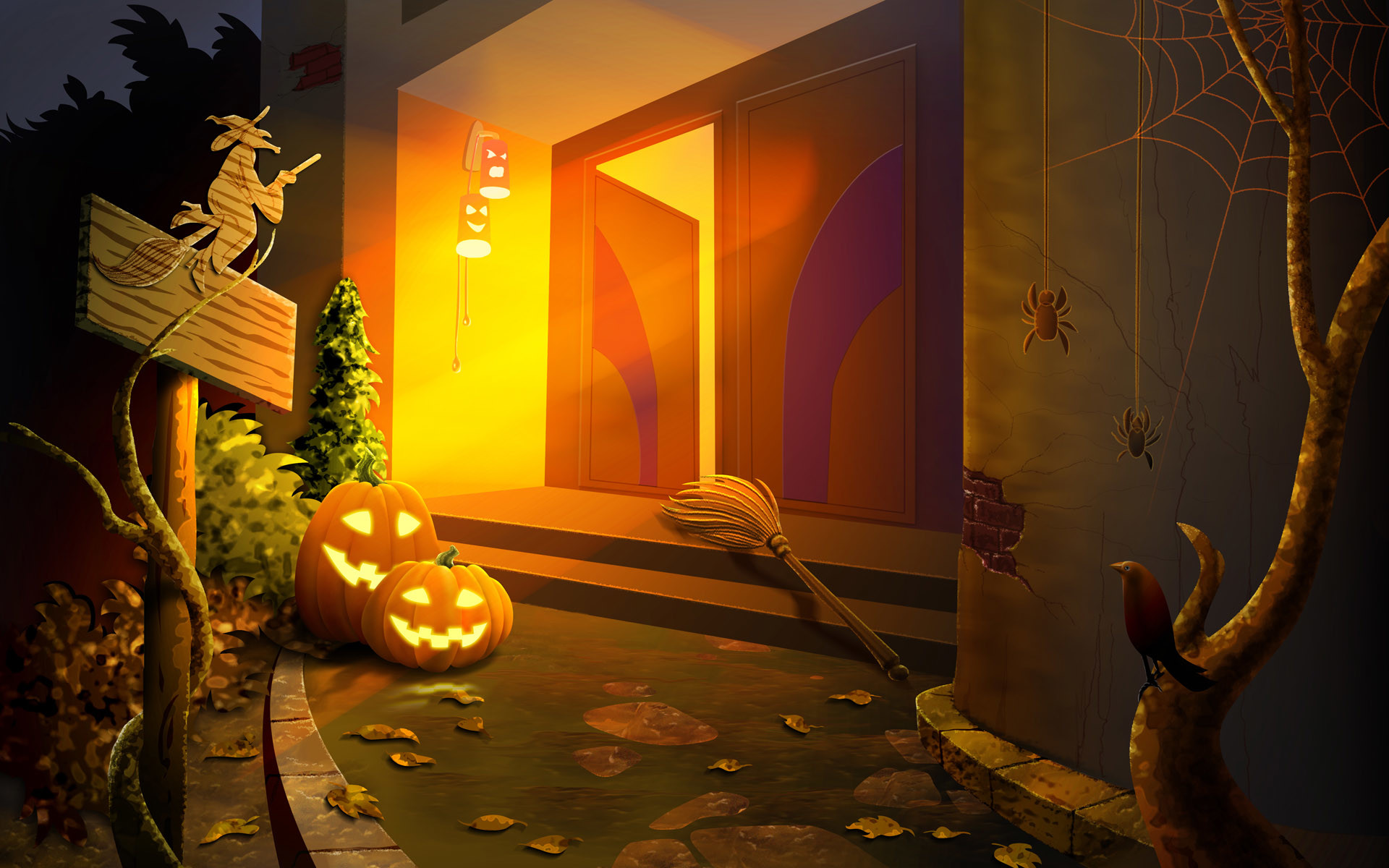 1920x1200 Halloween / House witches wallpapers and images - wallpapers .