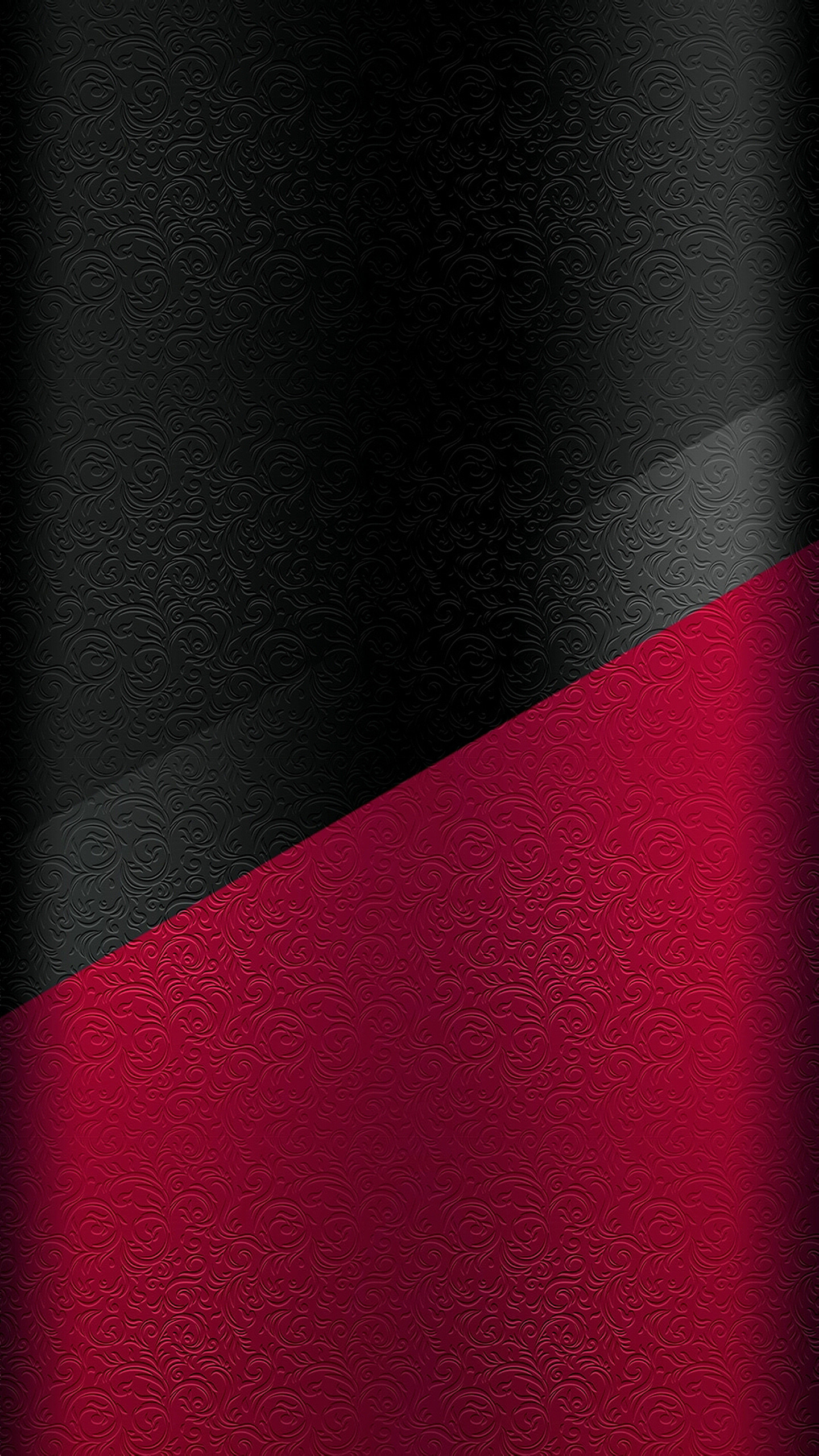 1440x2560 Dark S7 Edge wallpaper 04 with black and red floral pattern