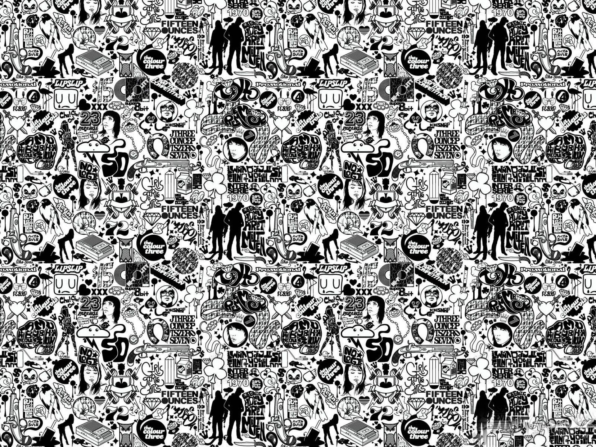 1920x1440 Comics Black And White Abstract.