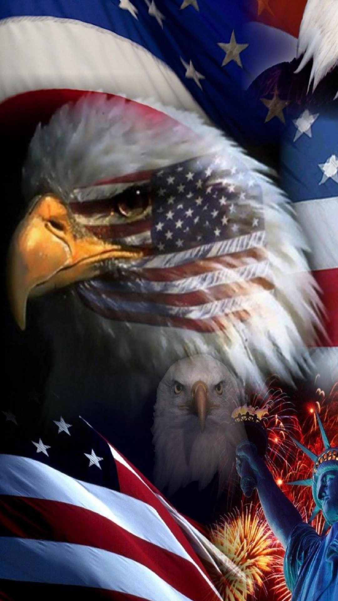 1080x1920 USA Flag Eagle iPhone 6 Plus Wallpaper ()