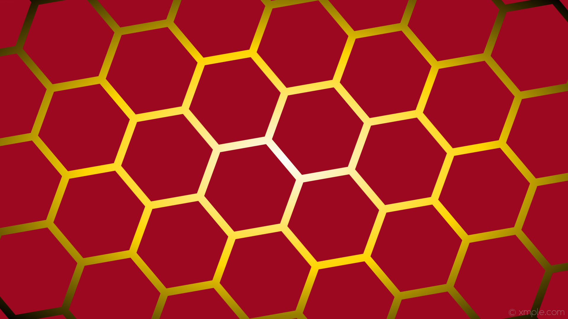 1920x1080 wallpaper yellow glow black red gradient hexagon white gold #9b0820 #ffffff  #ffd700 diagonal