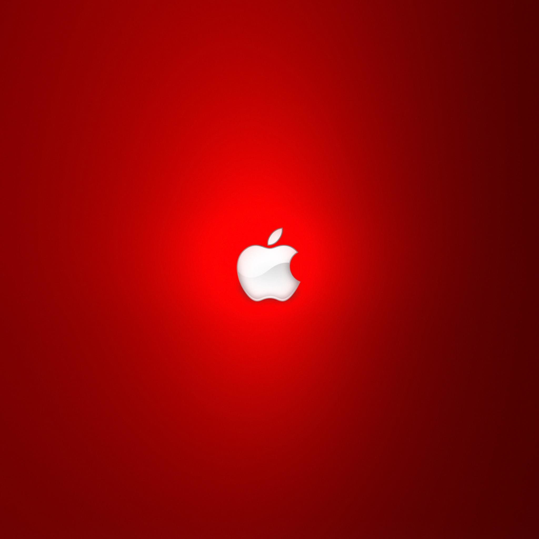 2048x2048 Apple Logo Strong Red Hue