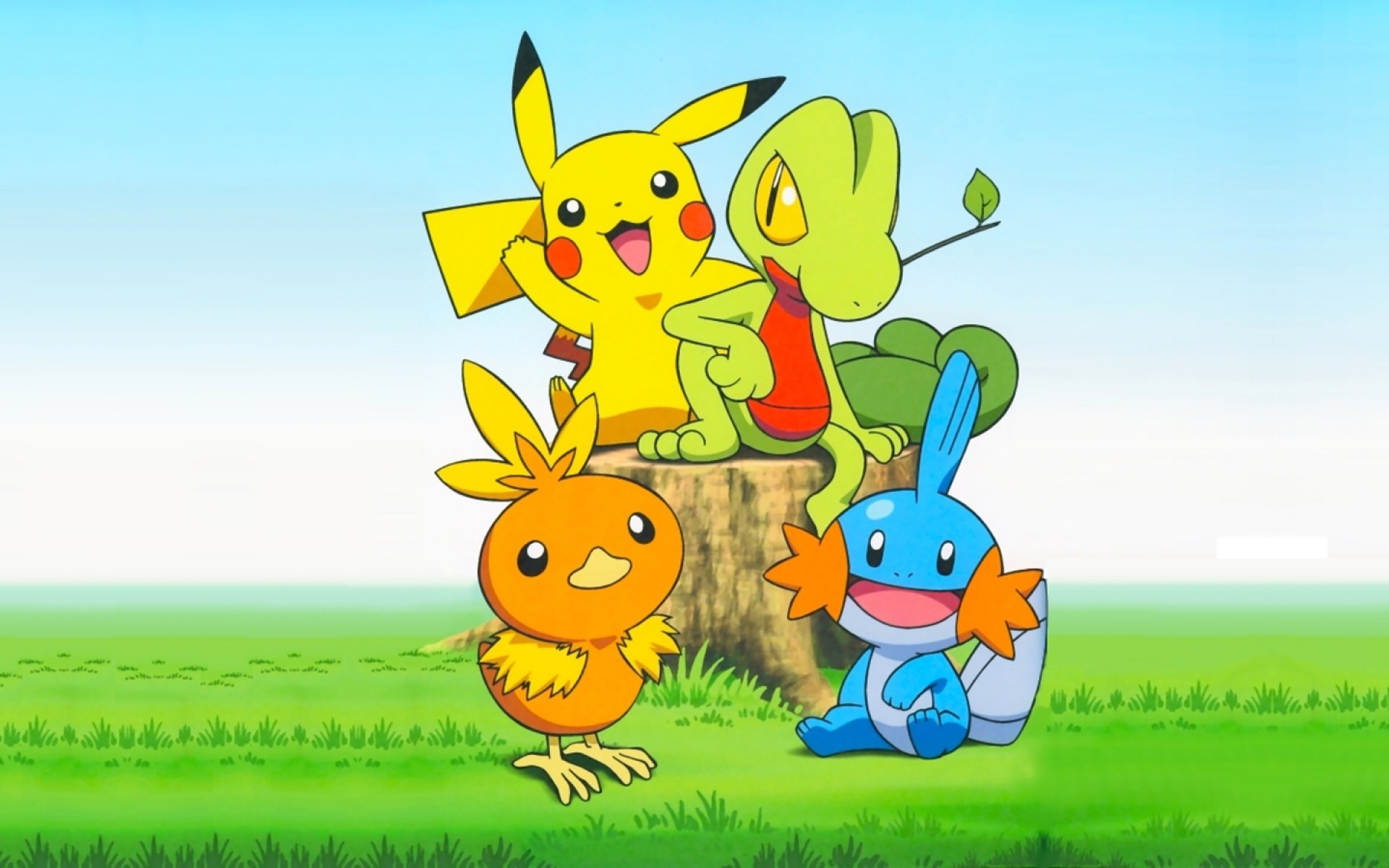 1920x1200 Computerspiele - PokÃ©mon Pikachu Torchic (Pokemon) Mudkip (PokÃ©mon) Treecko  (PokÃ©mon)