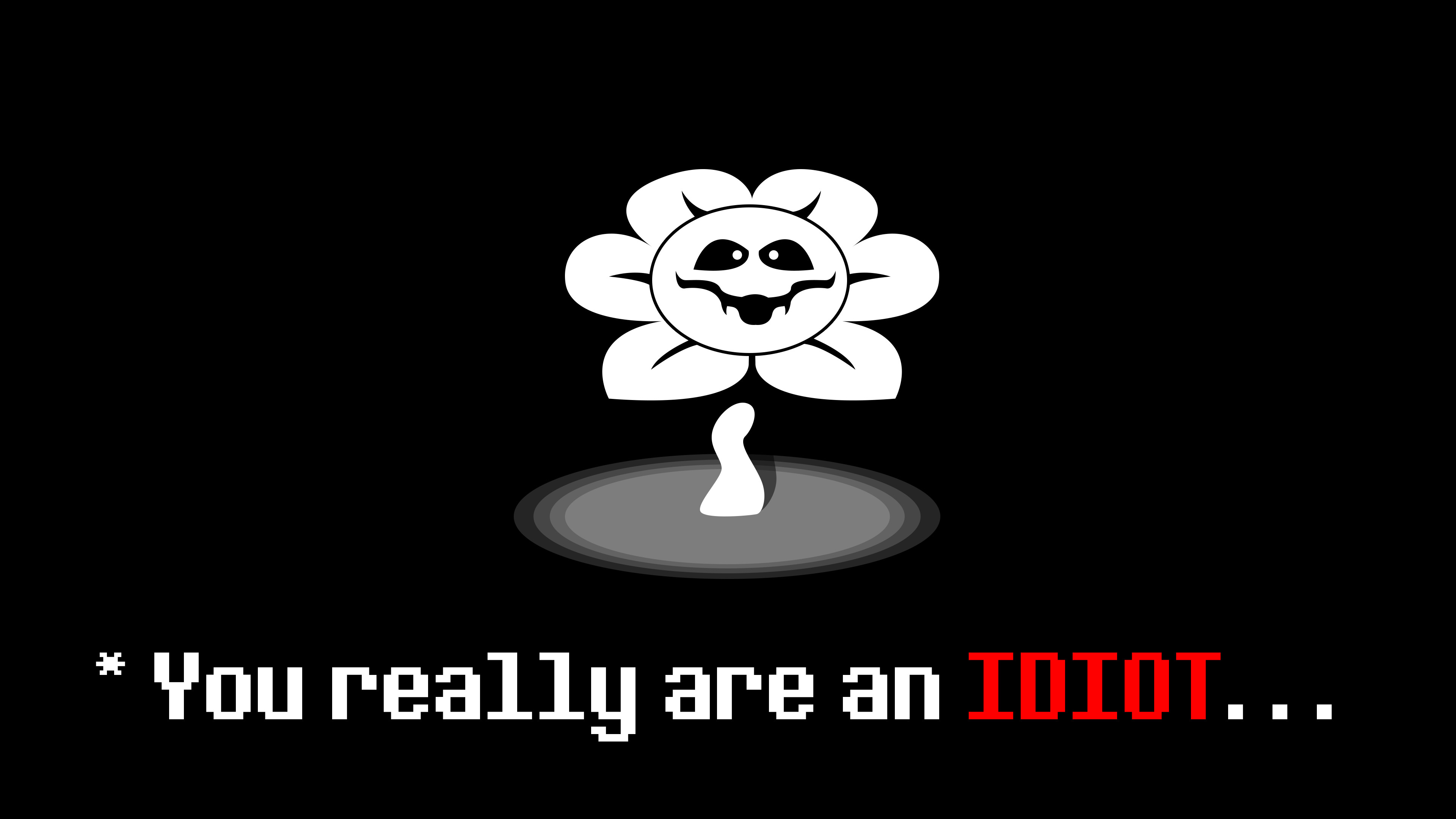 3840x2160 Flowey the flower wallpaper I quickly created. : Undertale