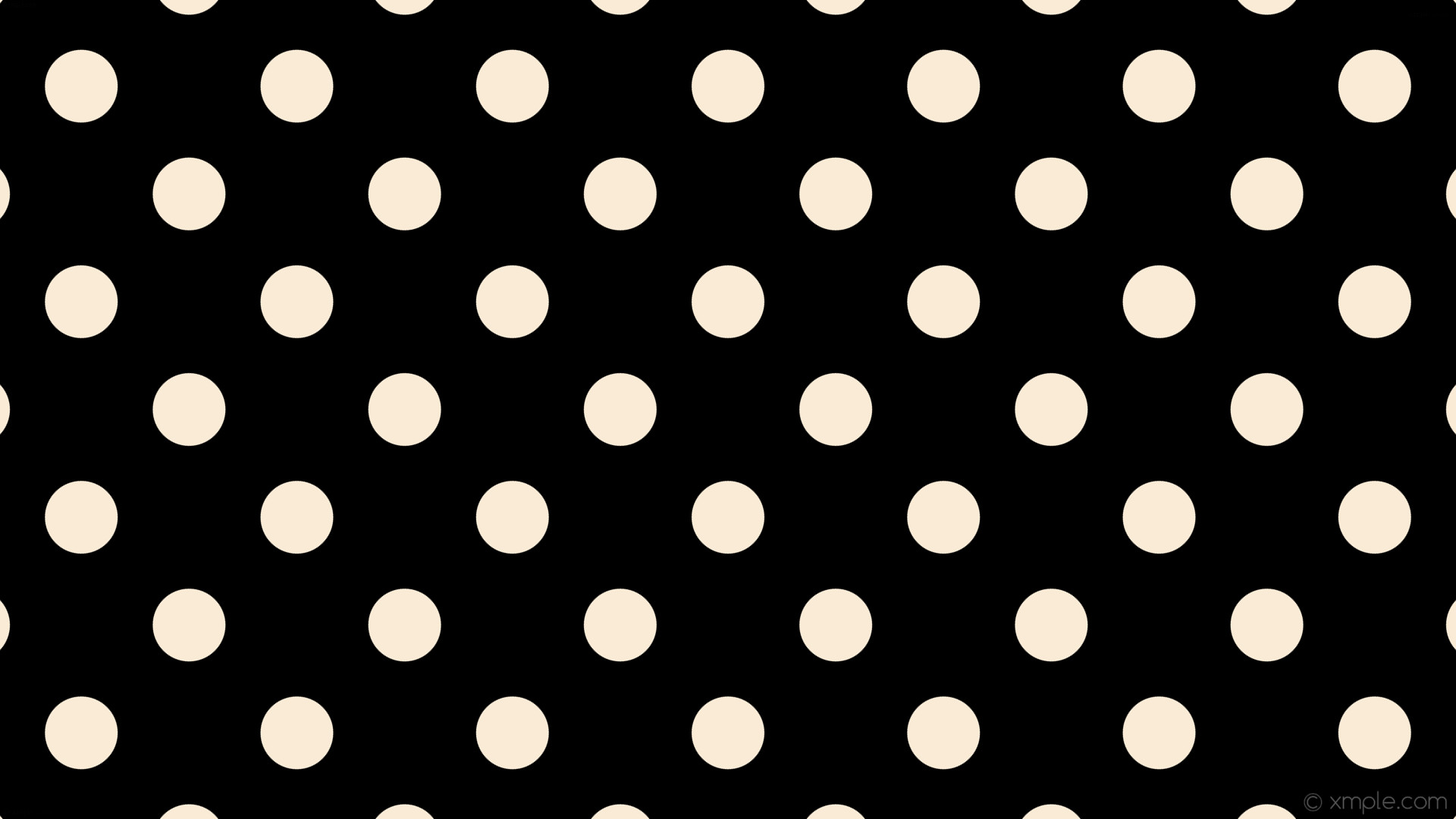 1920x1080 wallpaper dots white spots polka black antique white #000000 #faebd7 315Â°  96px 201px