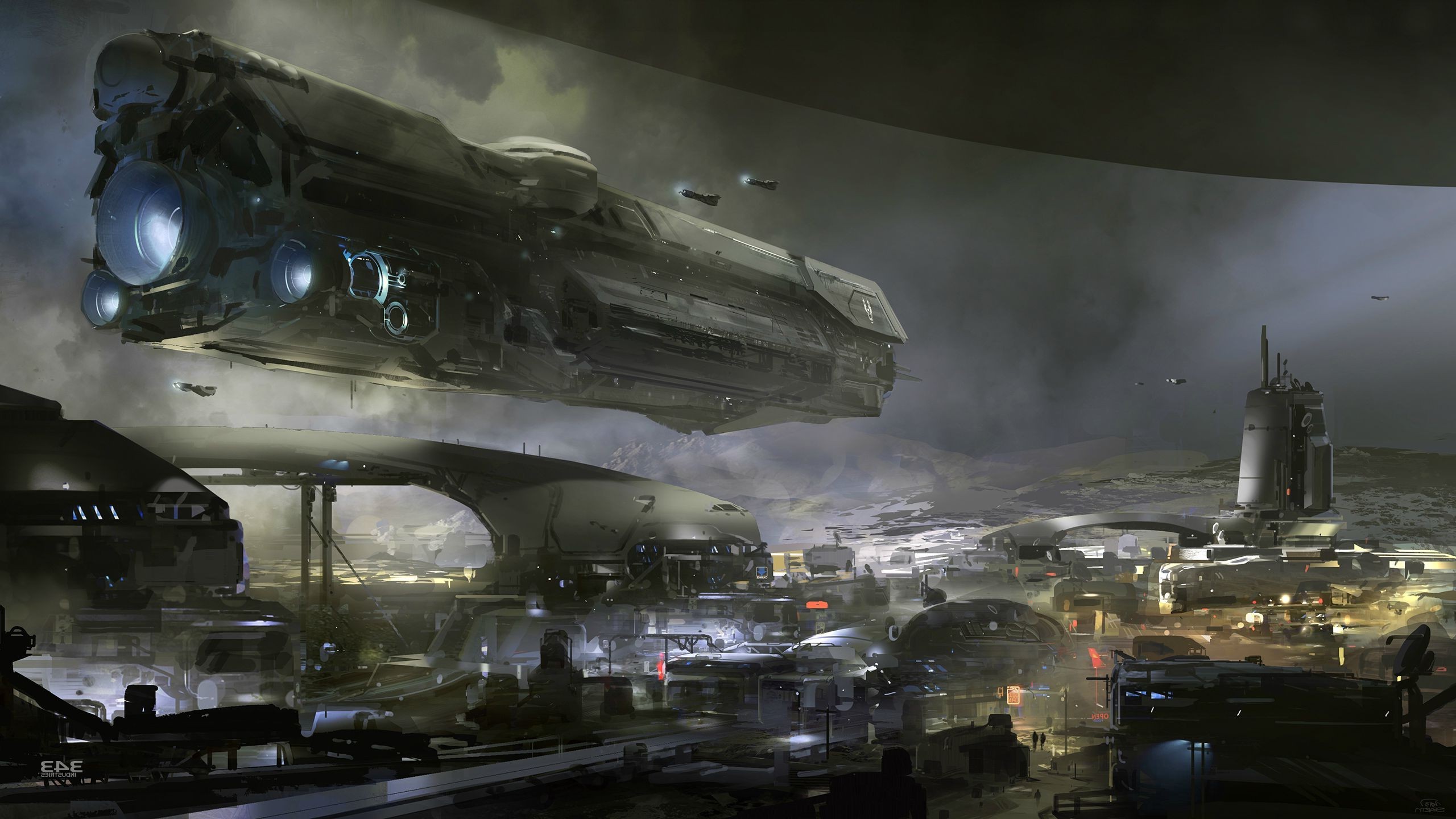 2560x1440 Halo, Spaceship, UNSC Infinity, Digital Art Wallpapers HD / Desktop and  Mobile Backgrounds