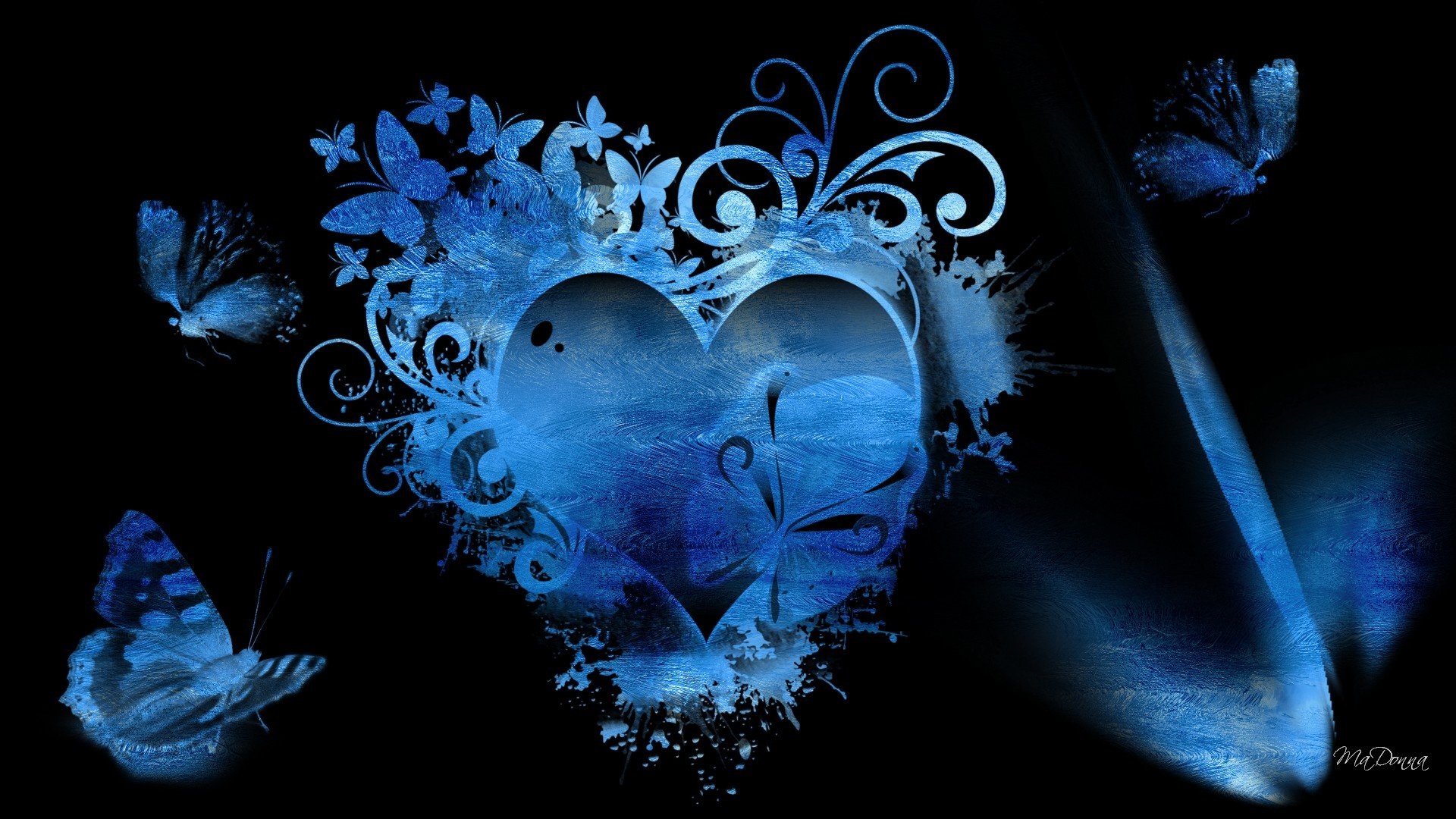 1920x1080 Blue Hearts Background 696812 ...