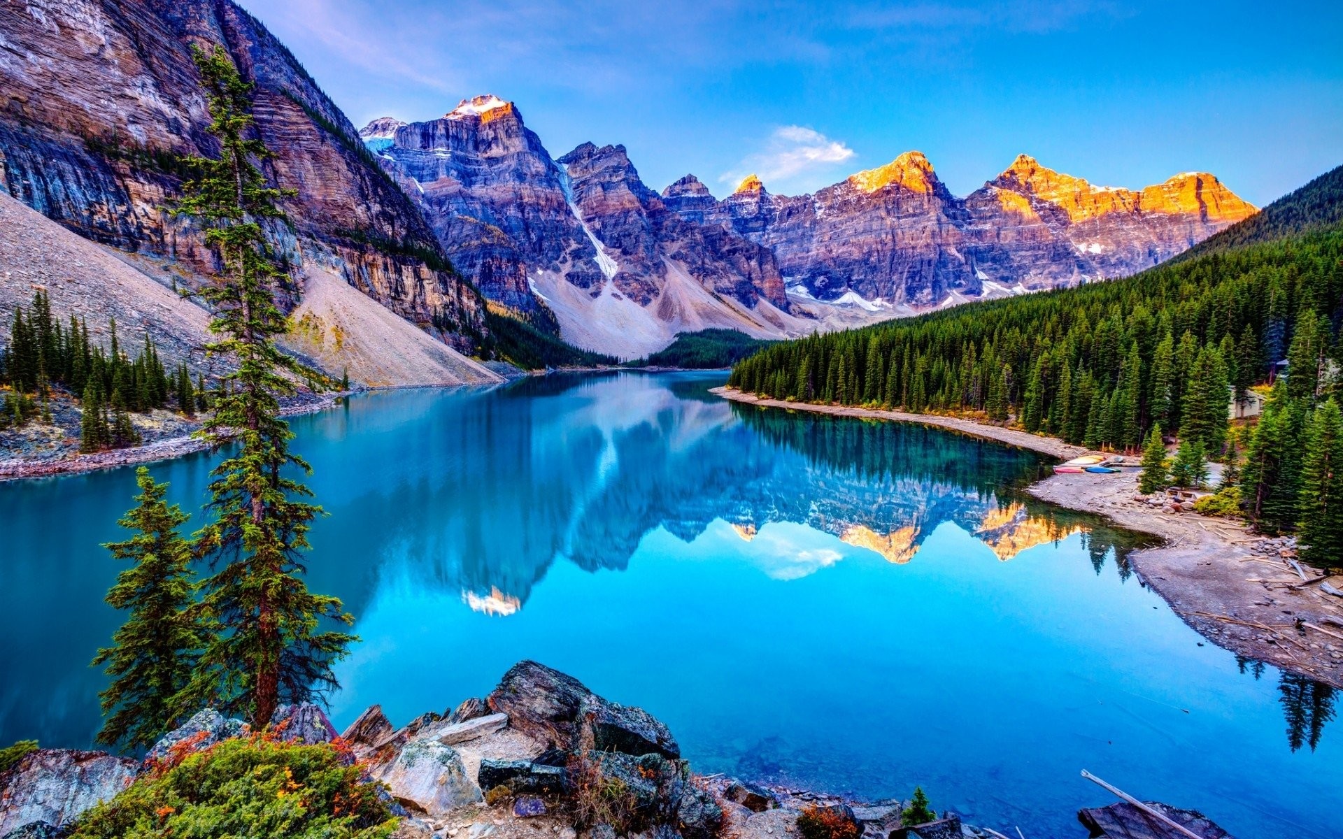1920x1200 Landscape of lake and mountains HD Desktop Wallpaper