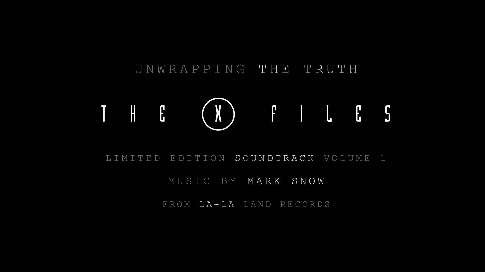 1920x1080 Unwrapping: X-Files Limited Edition Soundtrack by Mark Snow