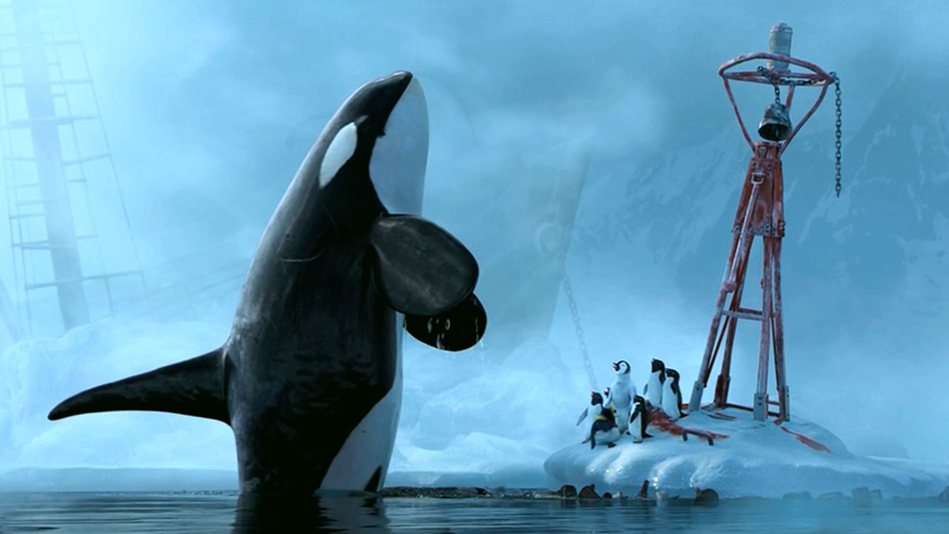 1920x1080 Happy Feet Official Clip - Killer Whale Attack - 2006 | Fandango MOVIECLIPS