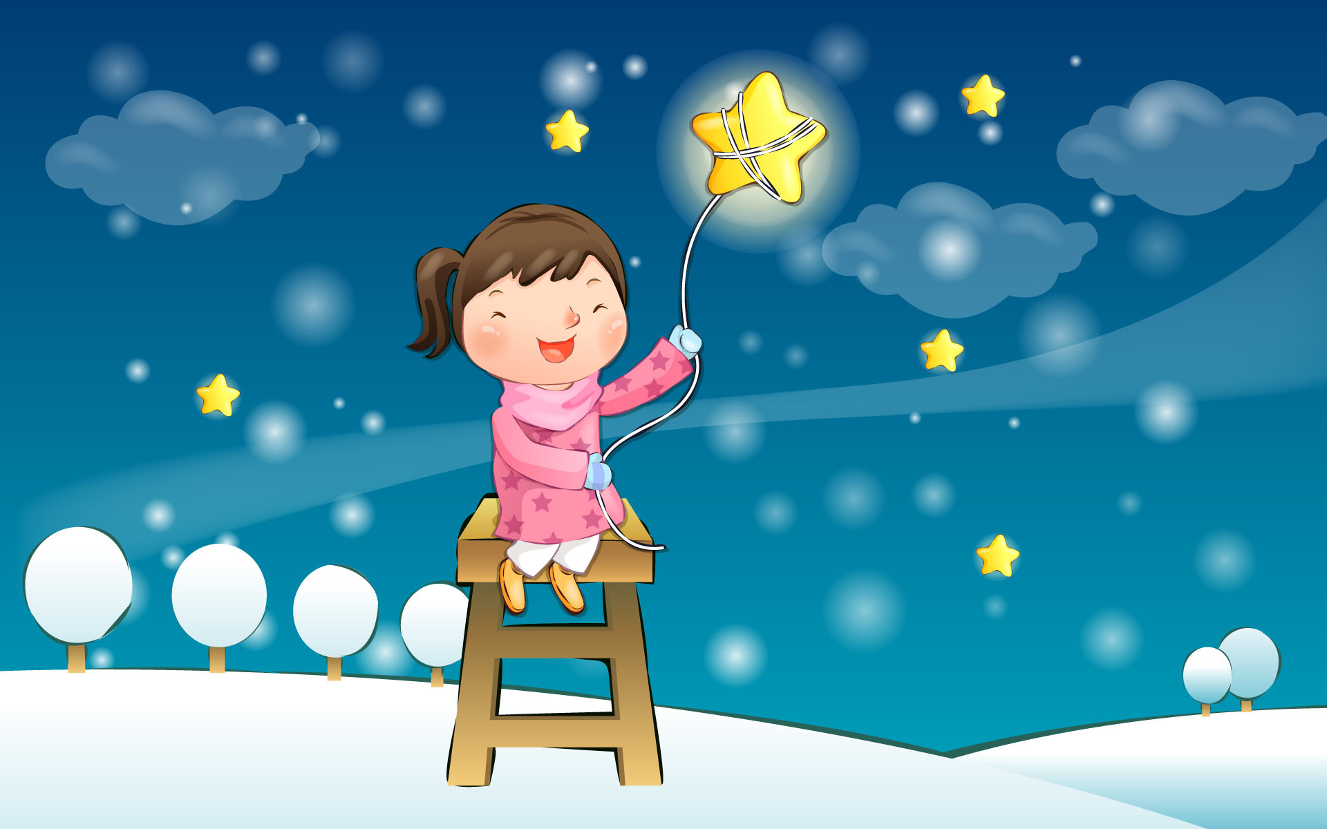 1920x1200 Cute Winter wallpapers Illustrations.