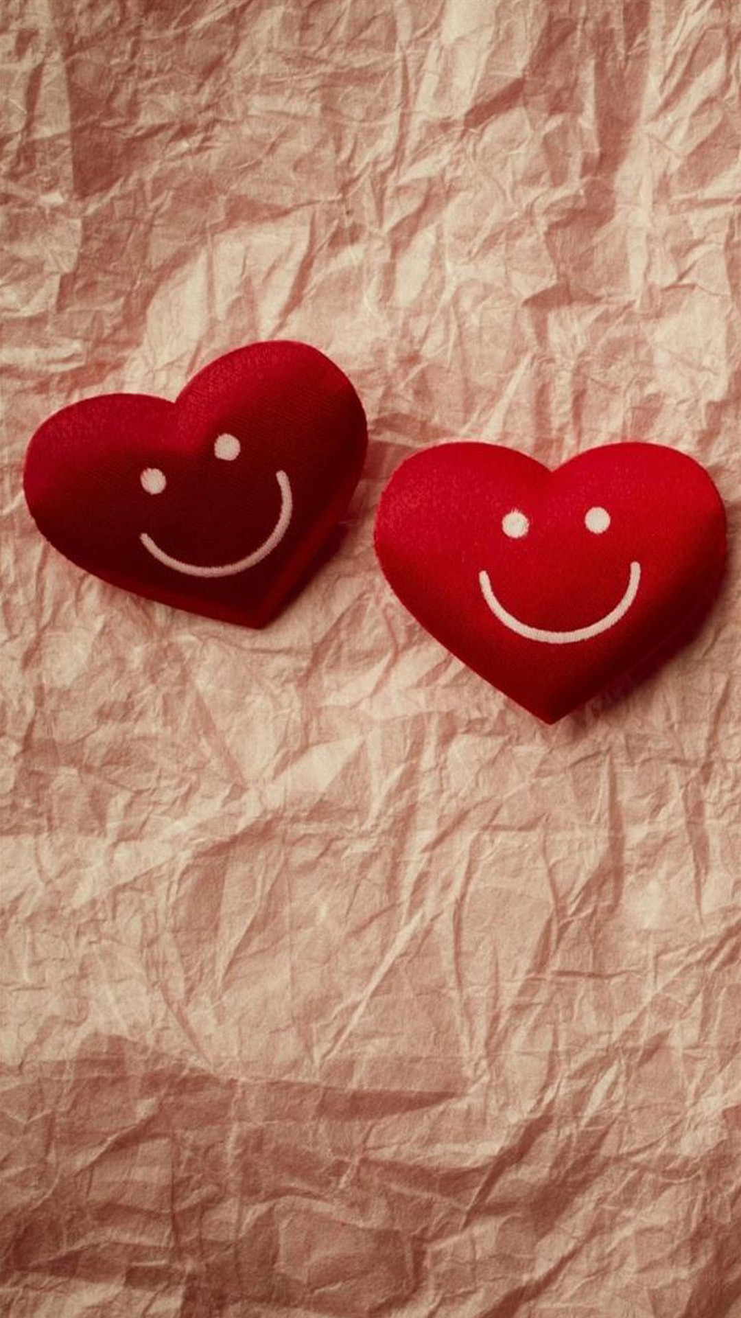 1080x1920 Cute Smile Love Heart Couple Fold Paper iPhone 8 wallpaper