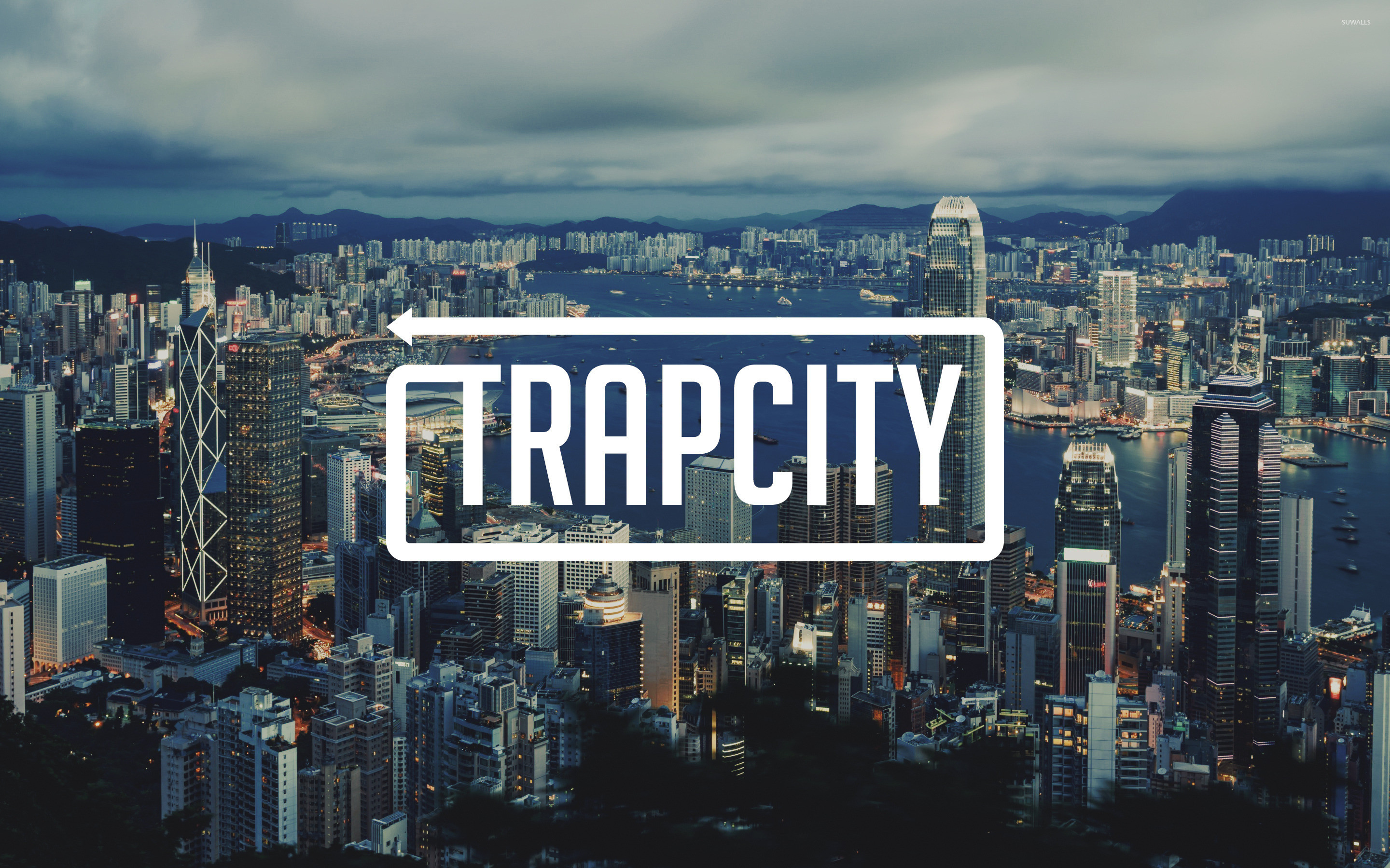 2880x1800 Trap City over the Hong Kong skyline wallpaper