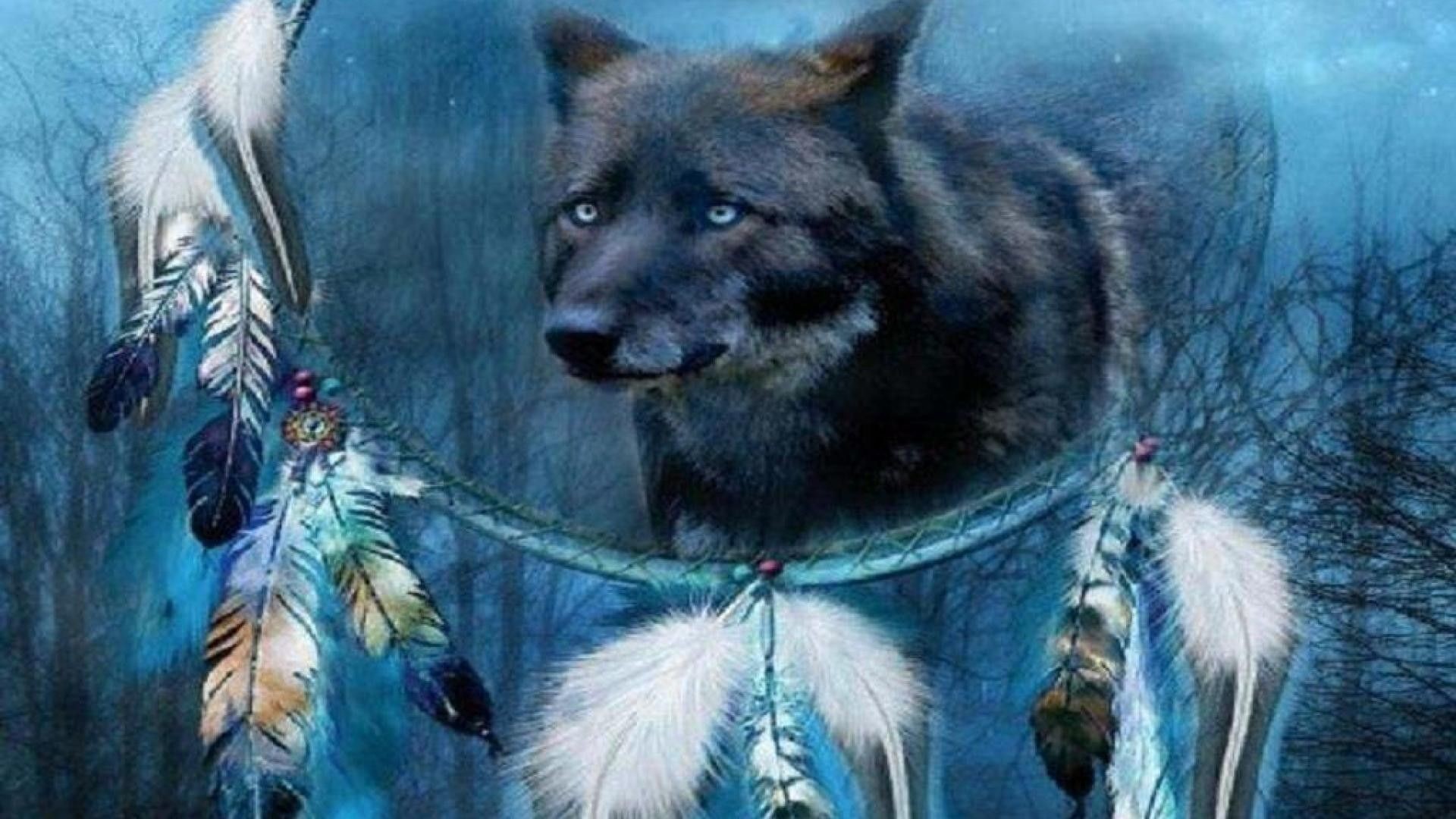 1920x1080 Znalezione obrazy dla zapytania wolf spirit dreamcatcher Fantasy Gifts,  Fantasy Art, Wolf Wallpaper,