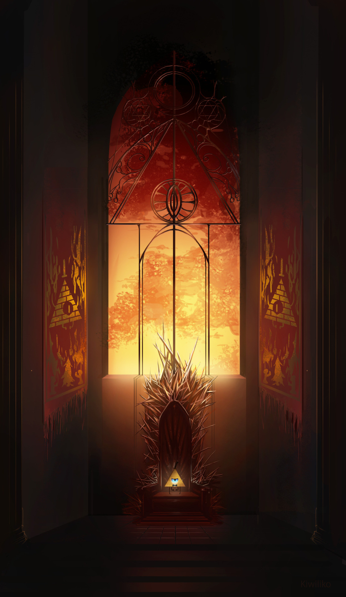 1113x1920 kiwiliko: So I realized Bill Cipher's little throne of human suffering  reminded me of another Â· Reverse Gravity FallsGravity ...