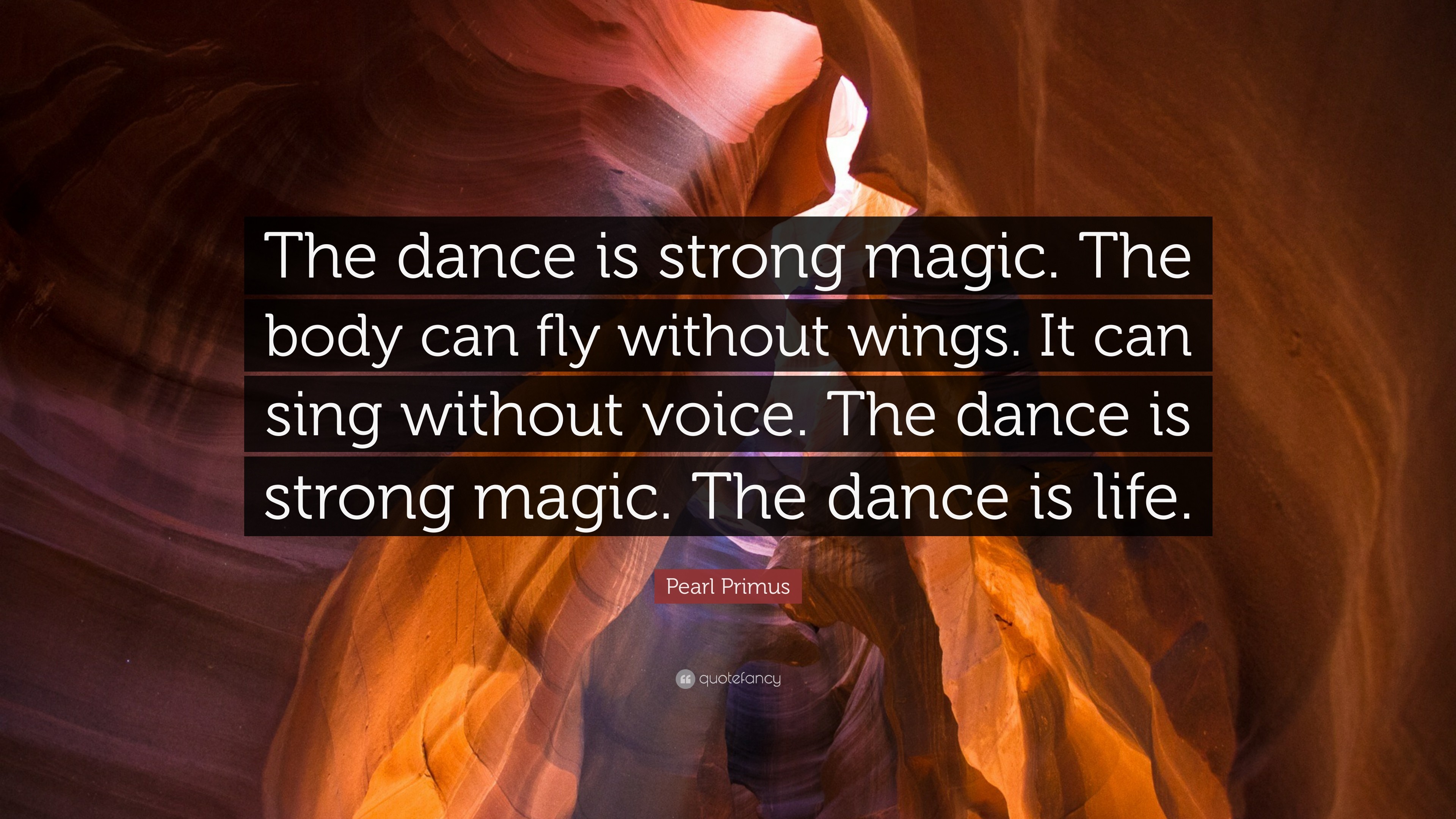 3840x2160 Pearl Primus Quote: “The dance is strong magic. The body can fly without