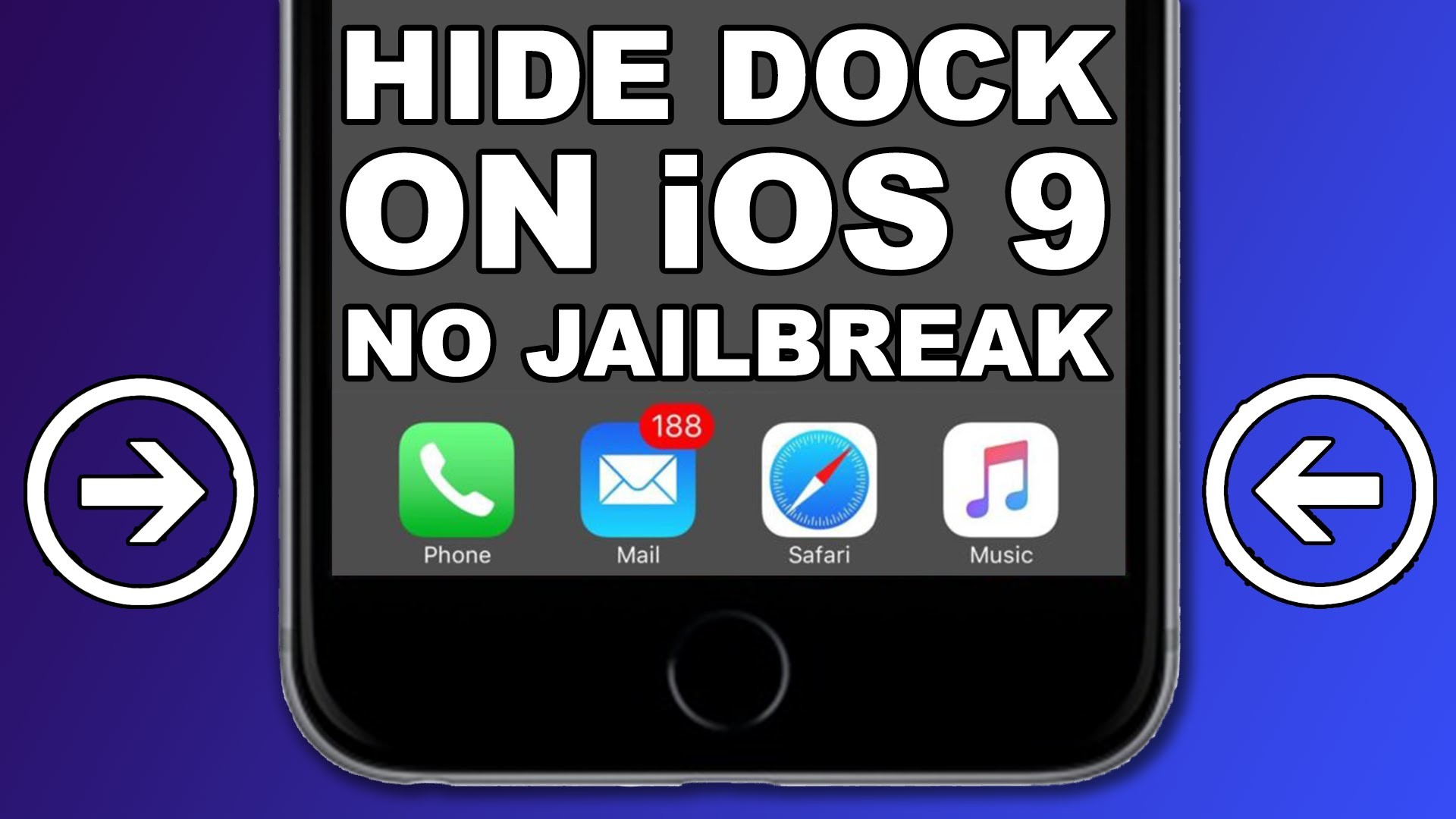 1920x1080 Hide The Dock on iOS 9- 9.3.5 With a Wallpaper Glitch, WITHOUT JAILBREAK  iPhone, iPad, iPod Touch - YouTube