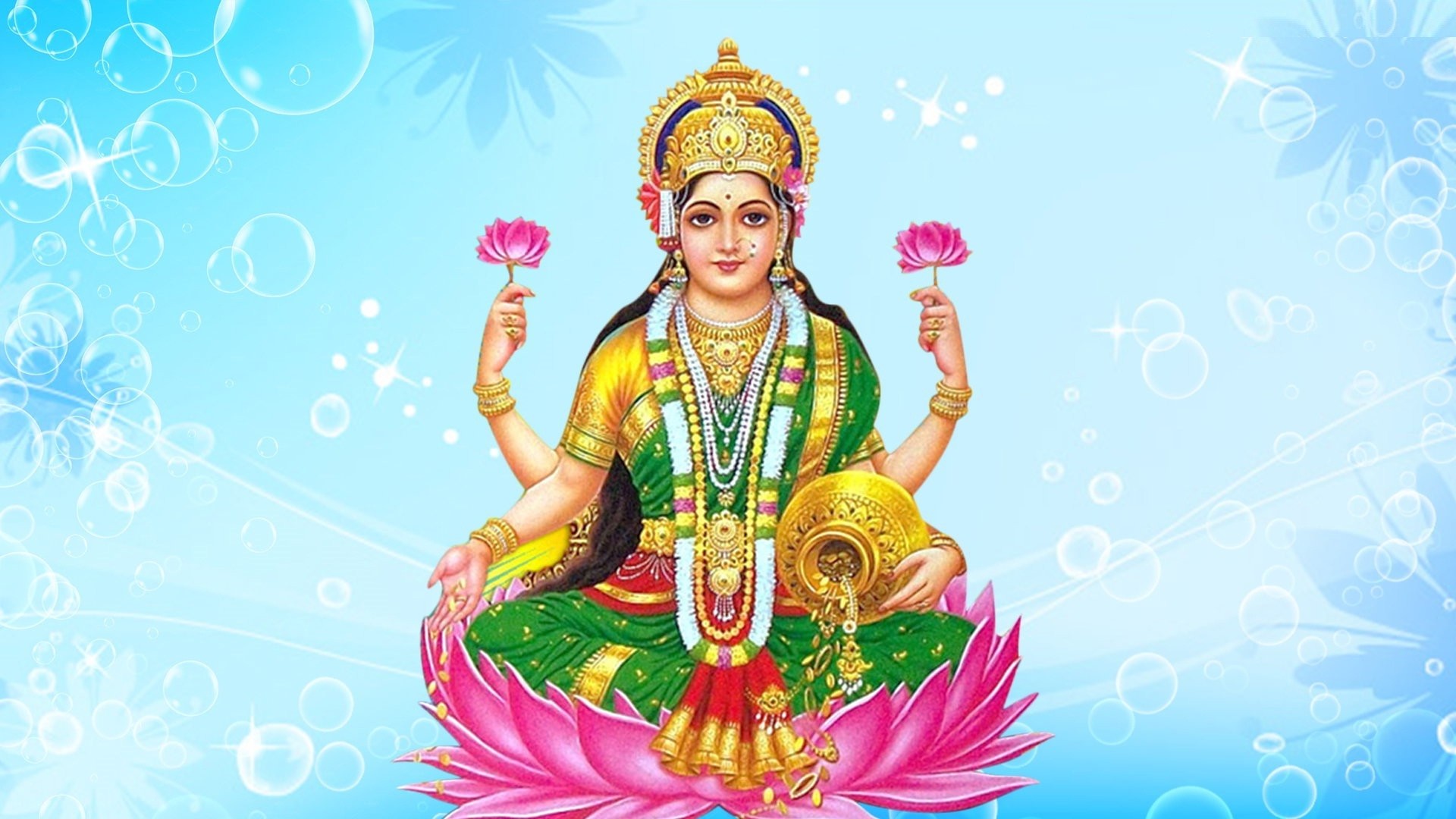 1920x1080 Goddess Lakshmi wide HD wallpapers and images
