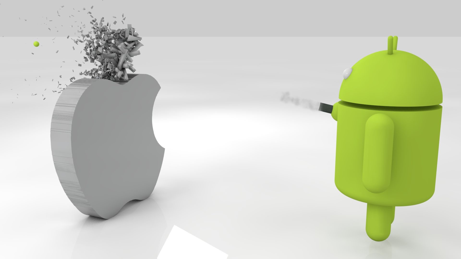 1920x1080 Android vs Apple Funny Wallpapers
