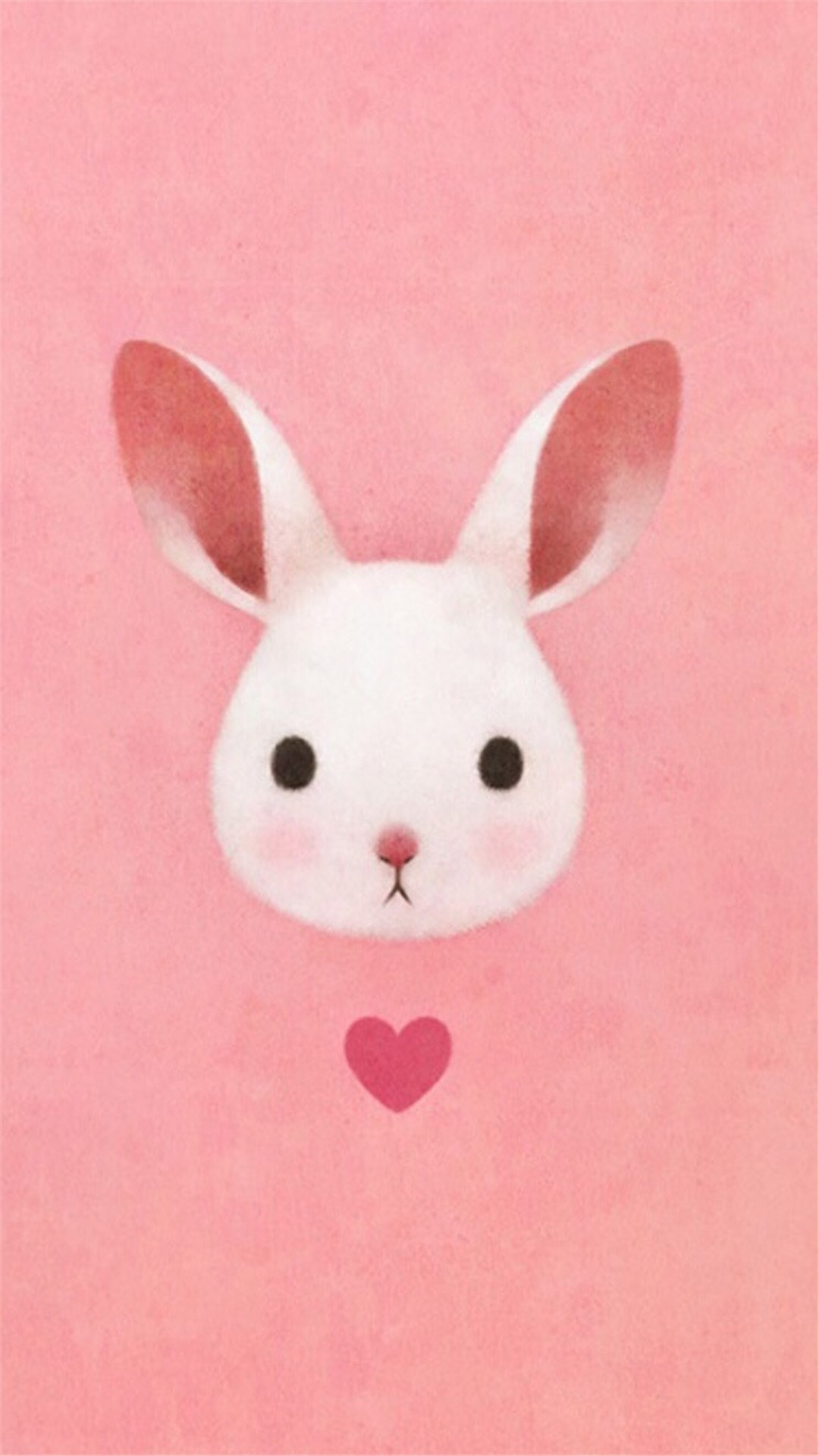 1080x1920  Cute Lovely Pink Rabbit Drawing Art Iphone Wallpapers