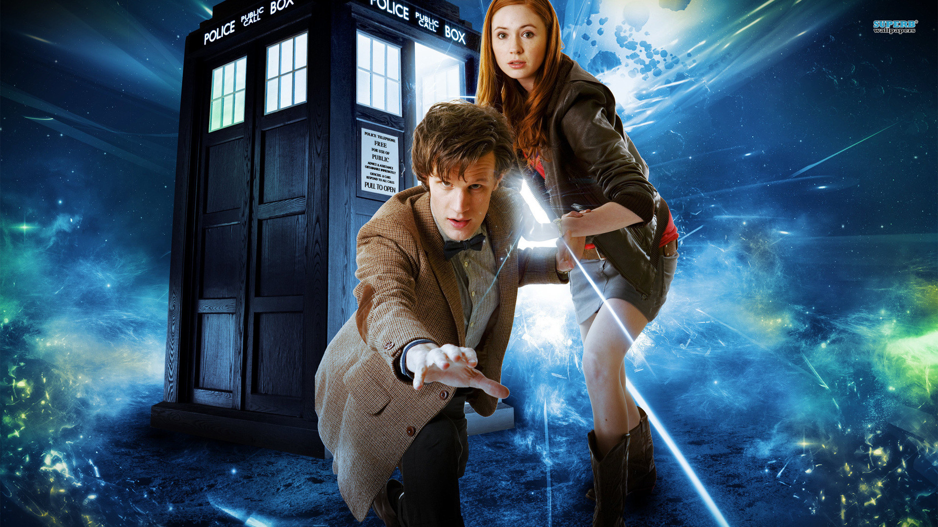 1920x1080 TV Show - Doctor Who The Doctor Amy Pond Tardis Wallpaper