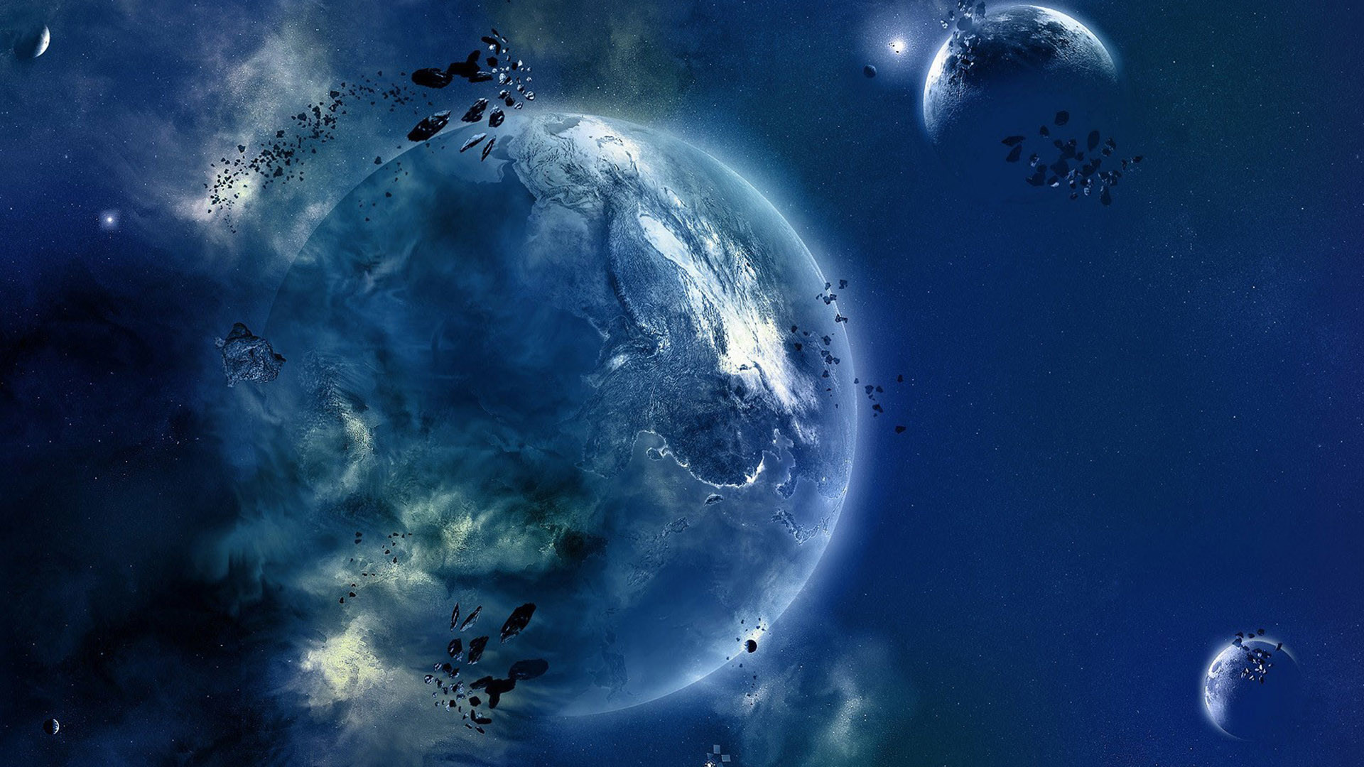 1920x1080 fantasy earth space planets desktop wallpaper screensaver background