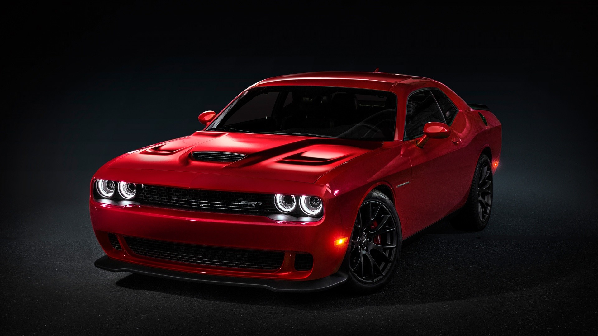 1920x1080 full hd wallpaper dodge challenger red front view muscle