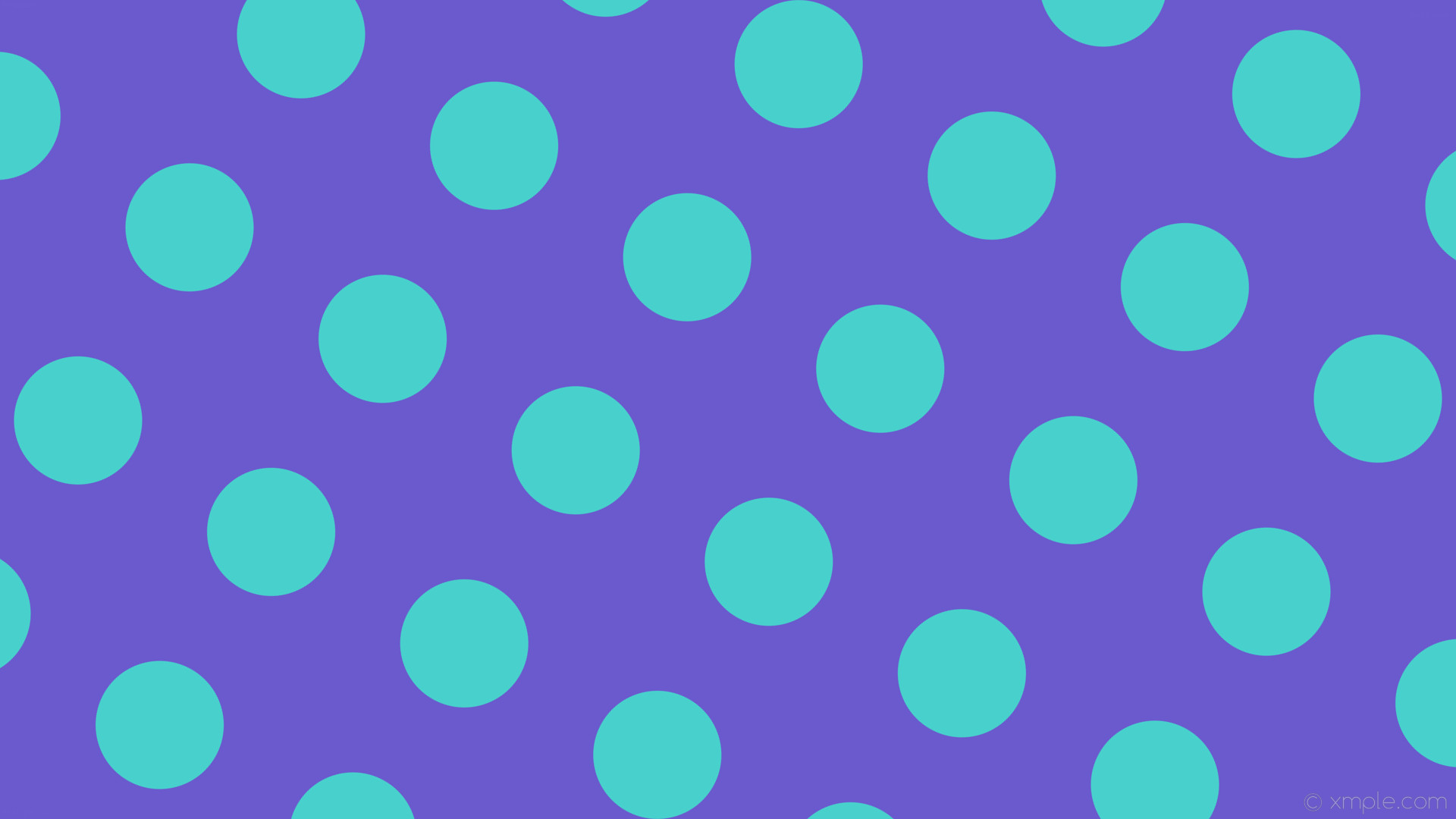 1920x1080 wallpaper blue polka dots purple spots slate blue medium turquoise #6a5acd  #48d1cc 330Â°