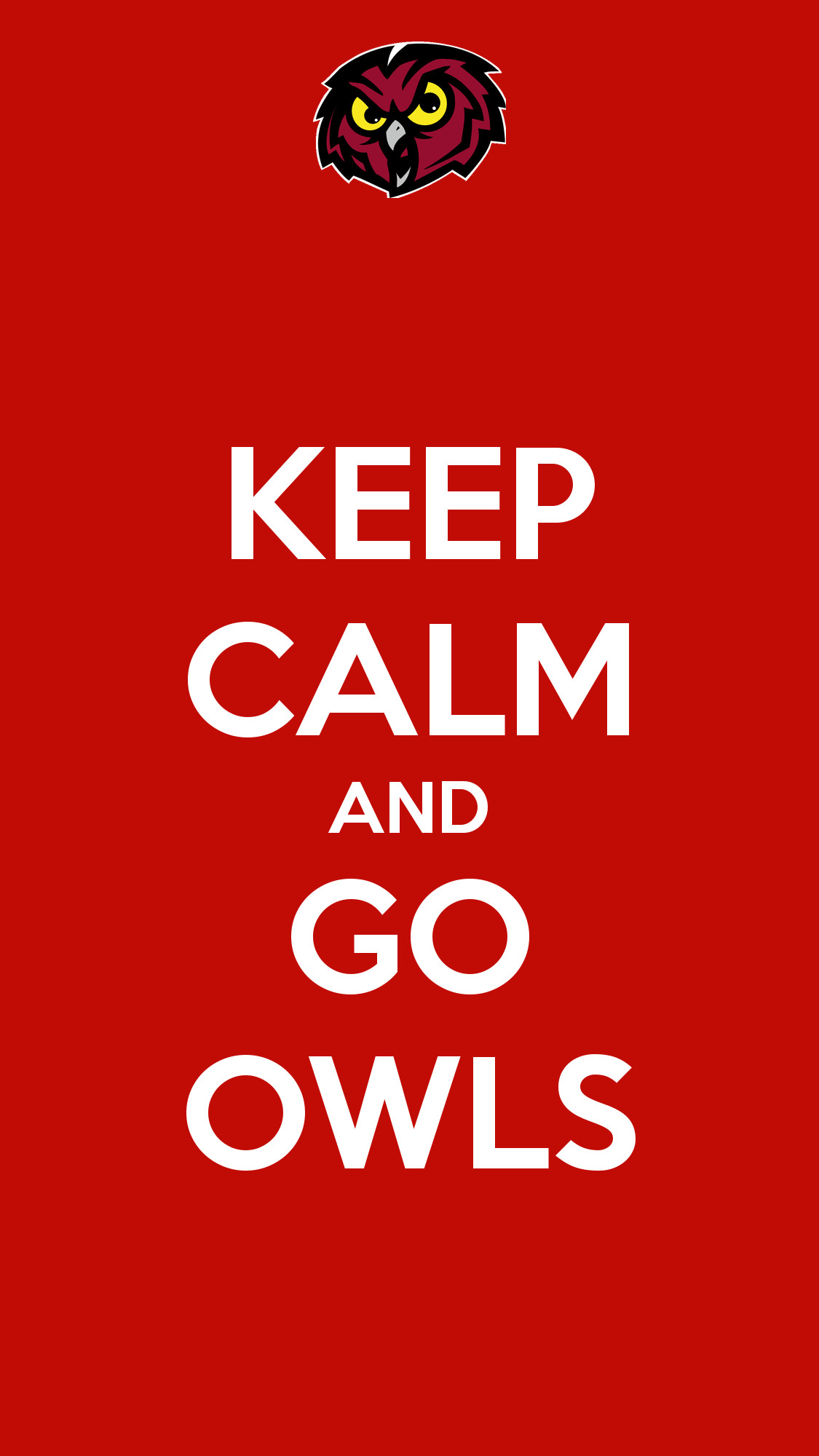 1125x2000 Go Owls iPhone Wallpaper - Temple Owls