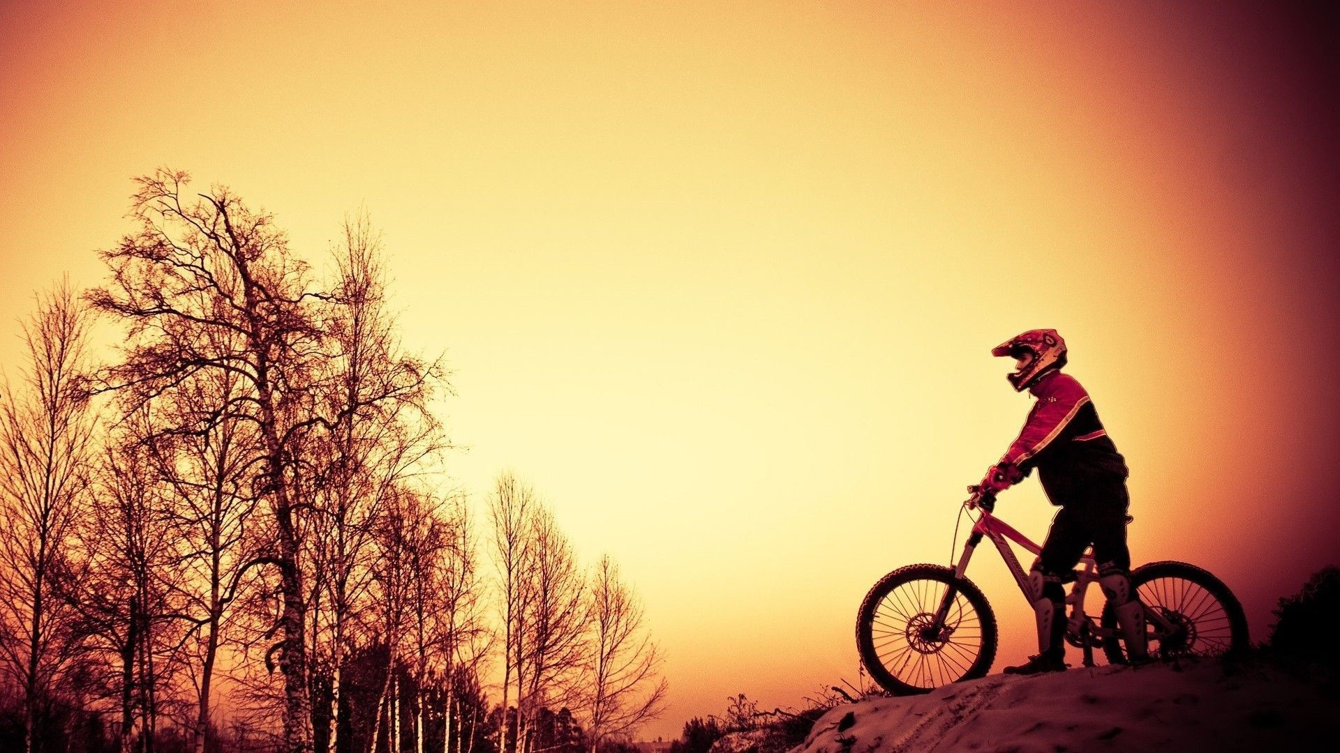 1920x1080 Cycling in Winter Wallpaper Free Cycling in Winter Wallpaper By .
