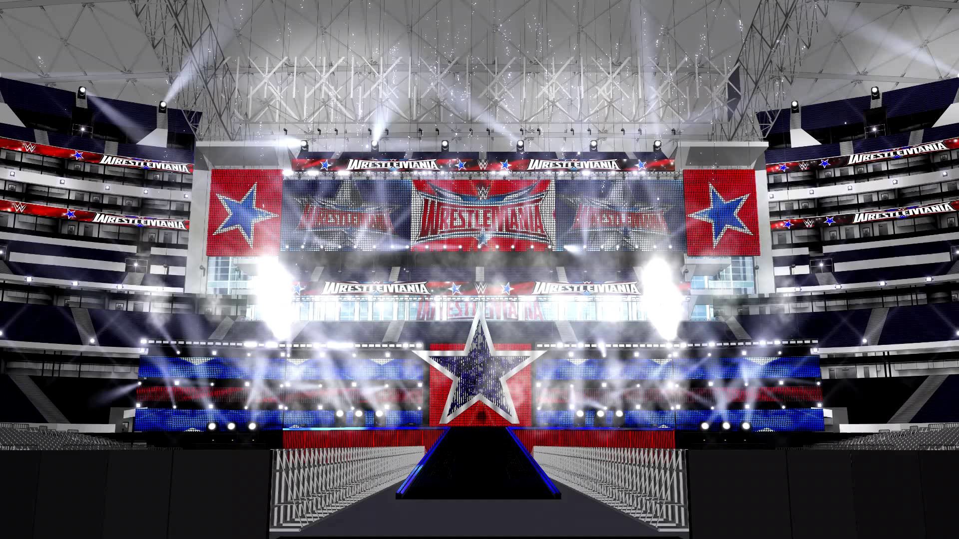 1920x1080 WWE WrestleMania 32 Stage Concept and Opening Pyro Animation