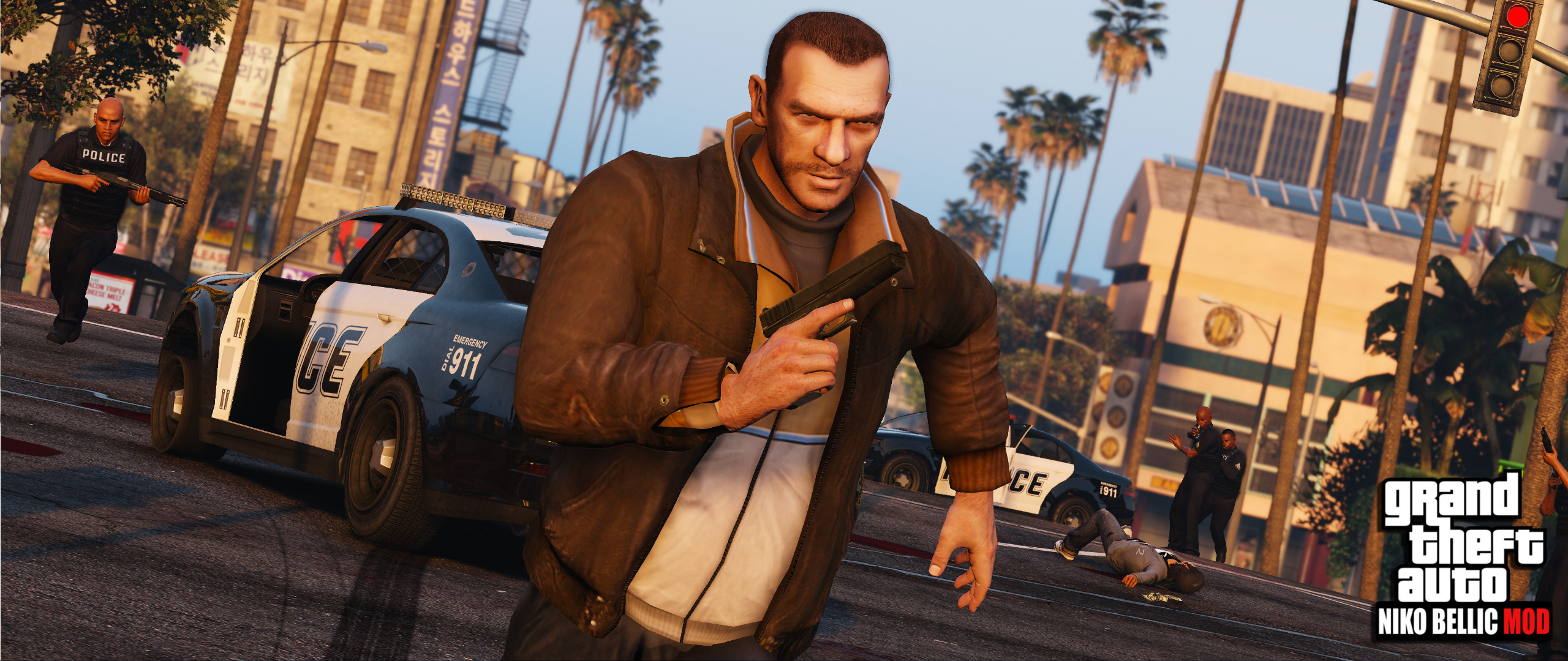 2560x1080 Aaaand it's out! Niko converted to V. Some clothes are missing, so expect  an update soon! Enjoy! Will be available on GTA5-mods.com soon!
