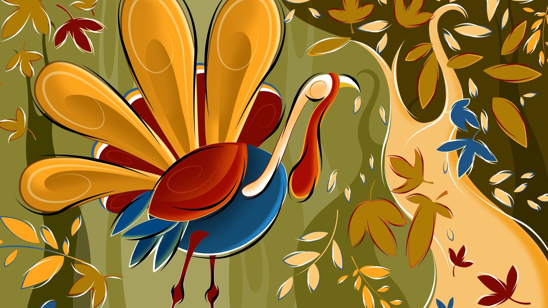 1920x1080 3D Thanksgiving Background Download Free.