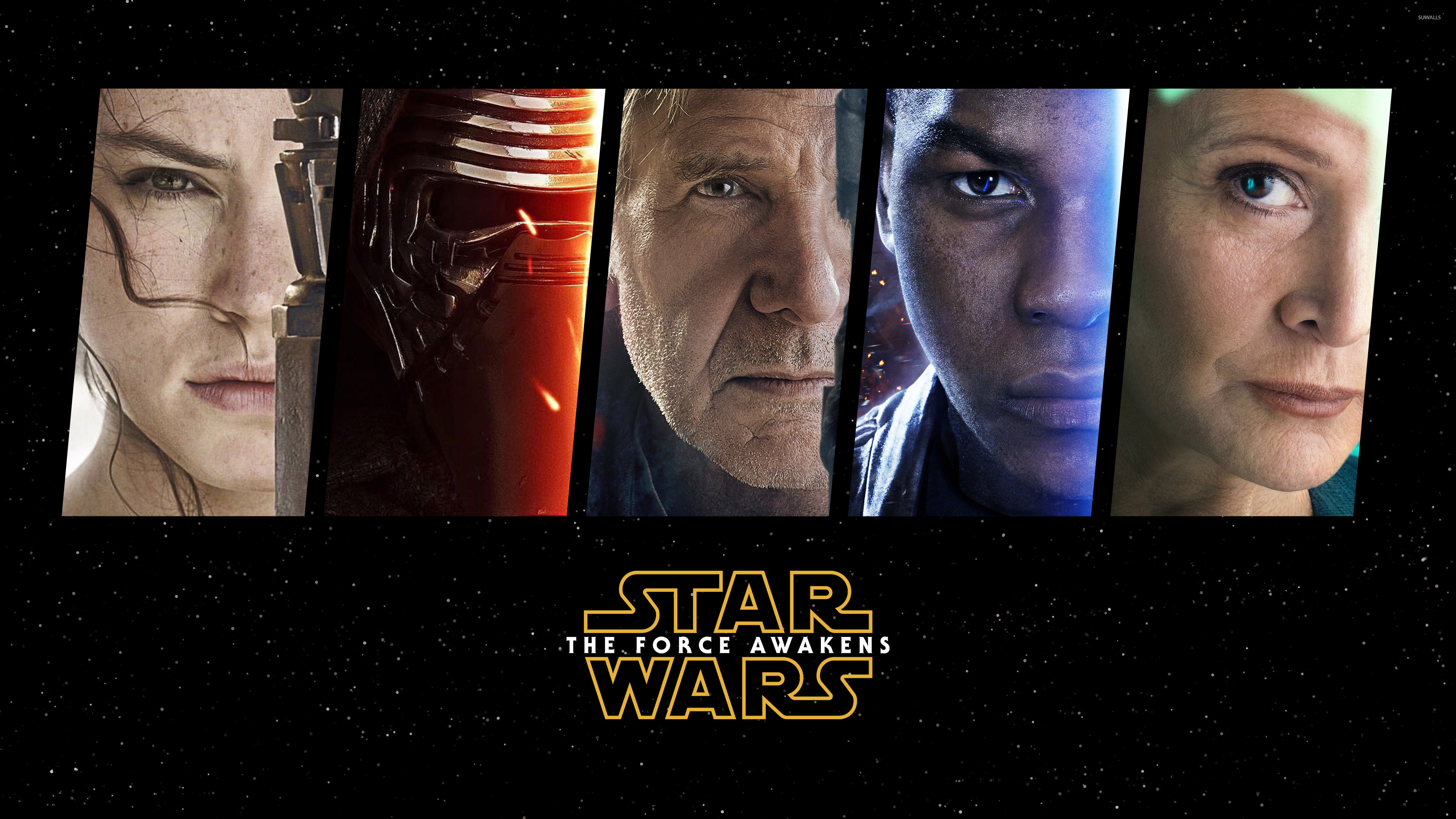 3840x2160 Star Wars: The Force Awakens main characters wallpaper