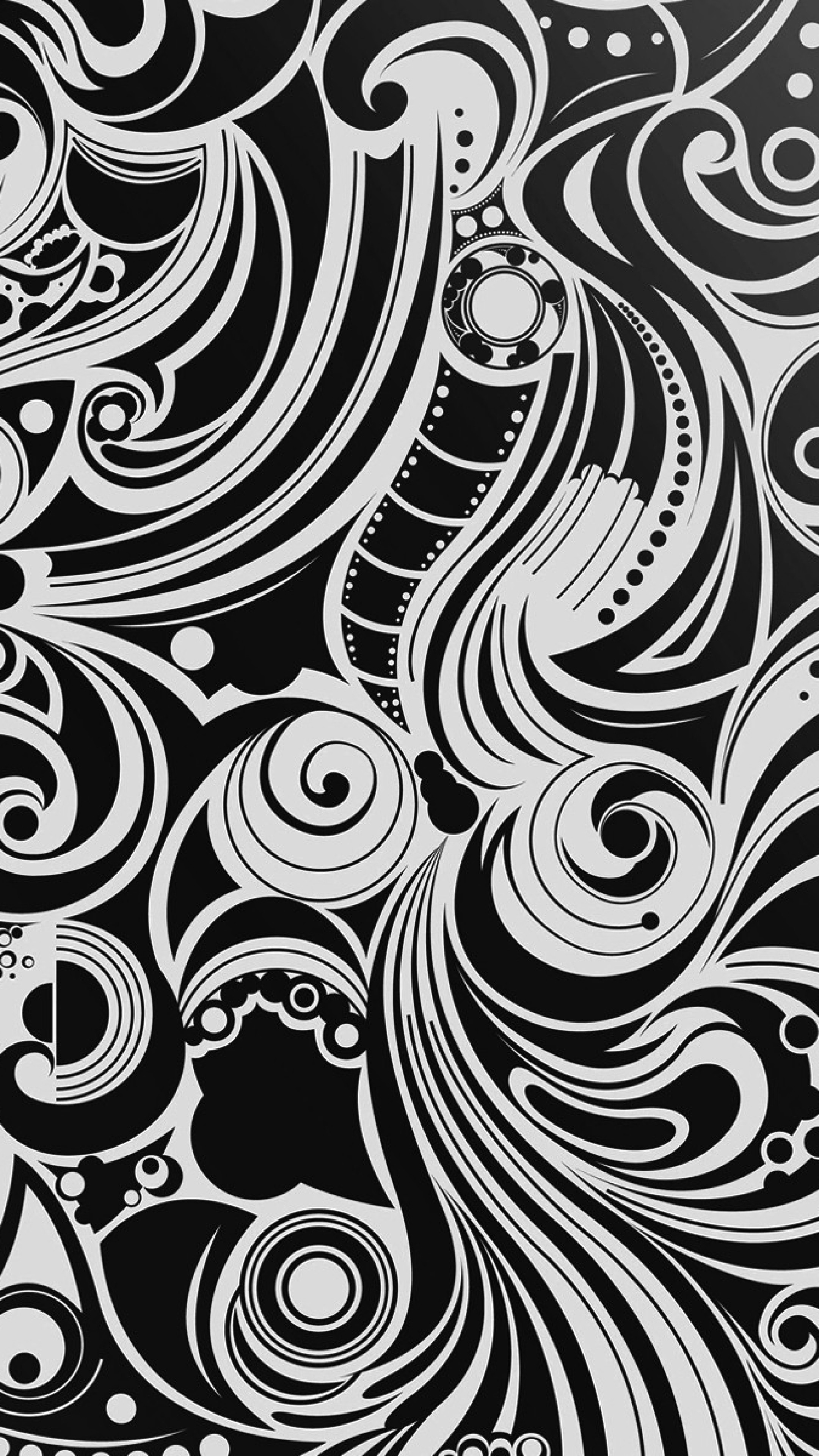 2160x3840  Wallpaper black, white, pattern, shape, patterns