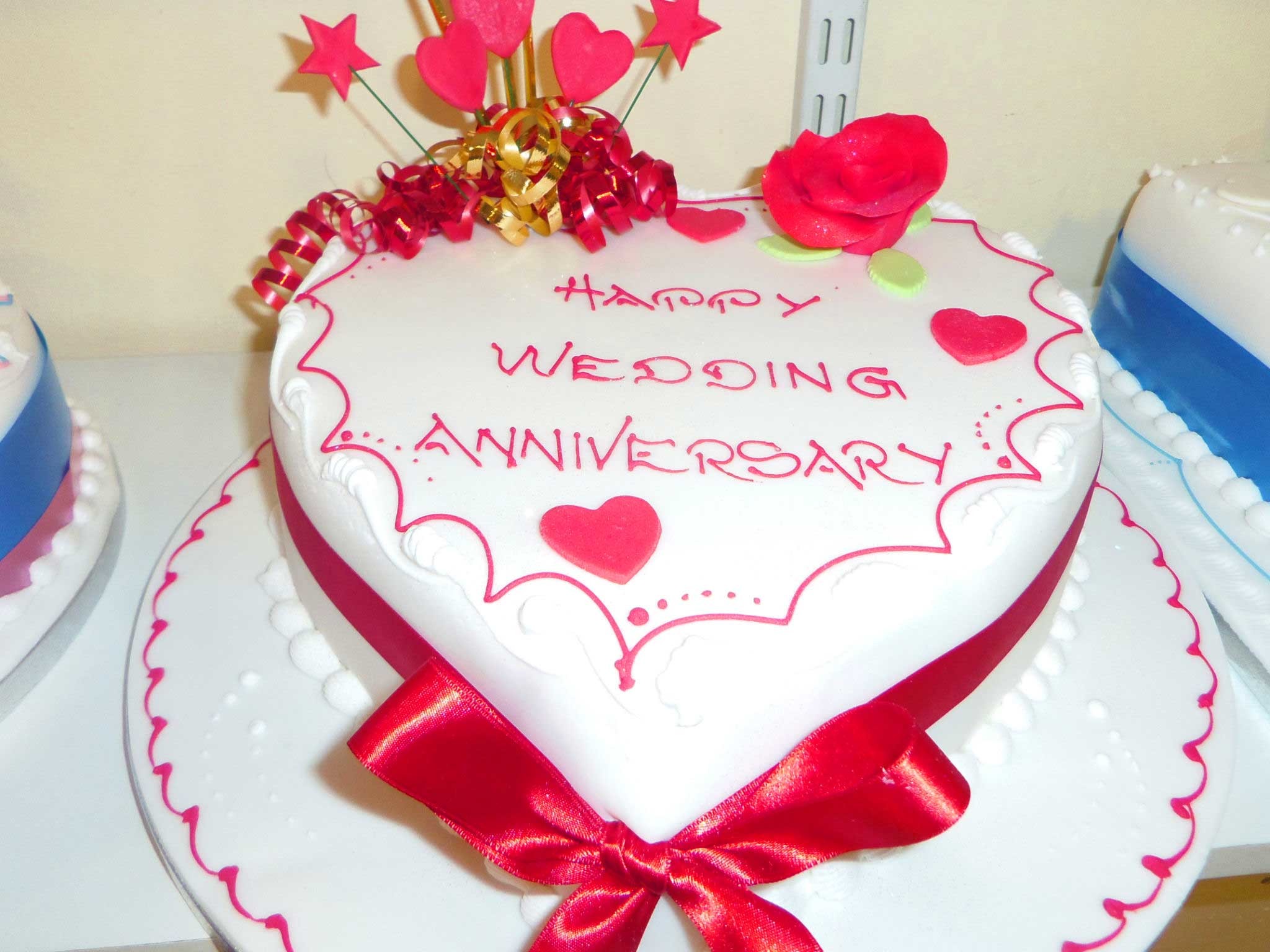Colorful Anniversary Fondant Cake : Delivery in Delhi and NCR - Cake Express