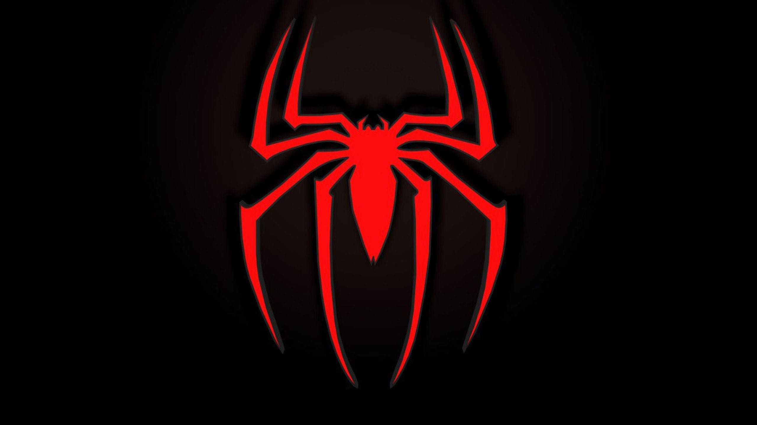 2560x1440 black spiderman logo wallpaper Â» Wallppapers Gallery