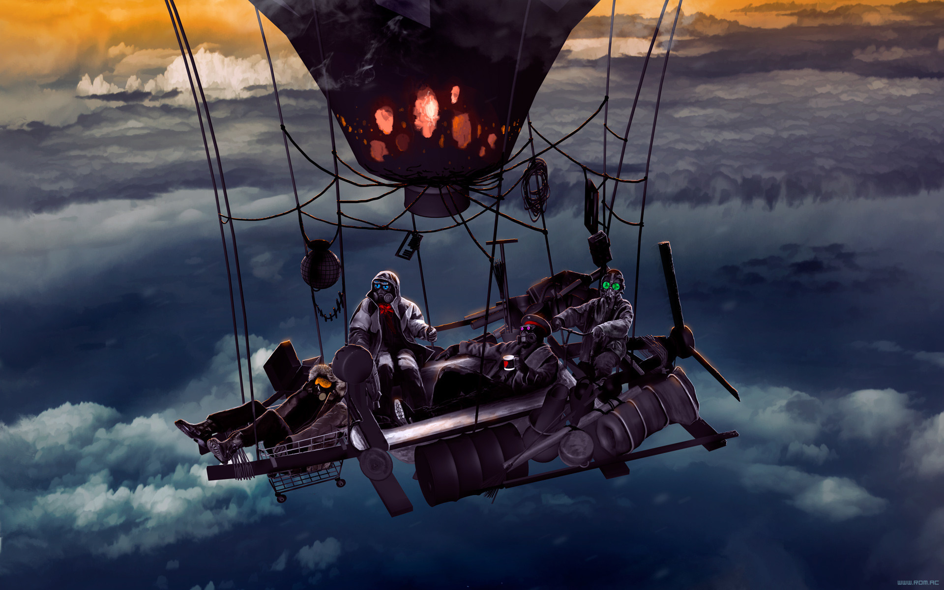 1920x1200 Romantically Apocalyptic- hot air balloon adventure () ...