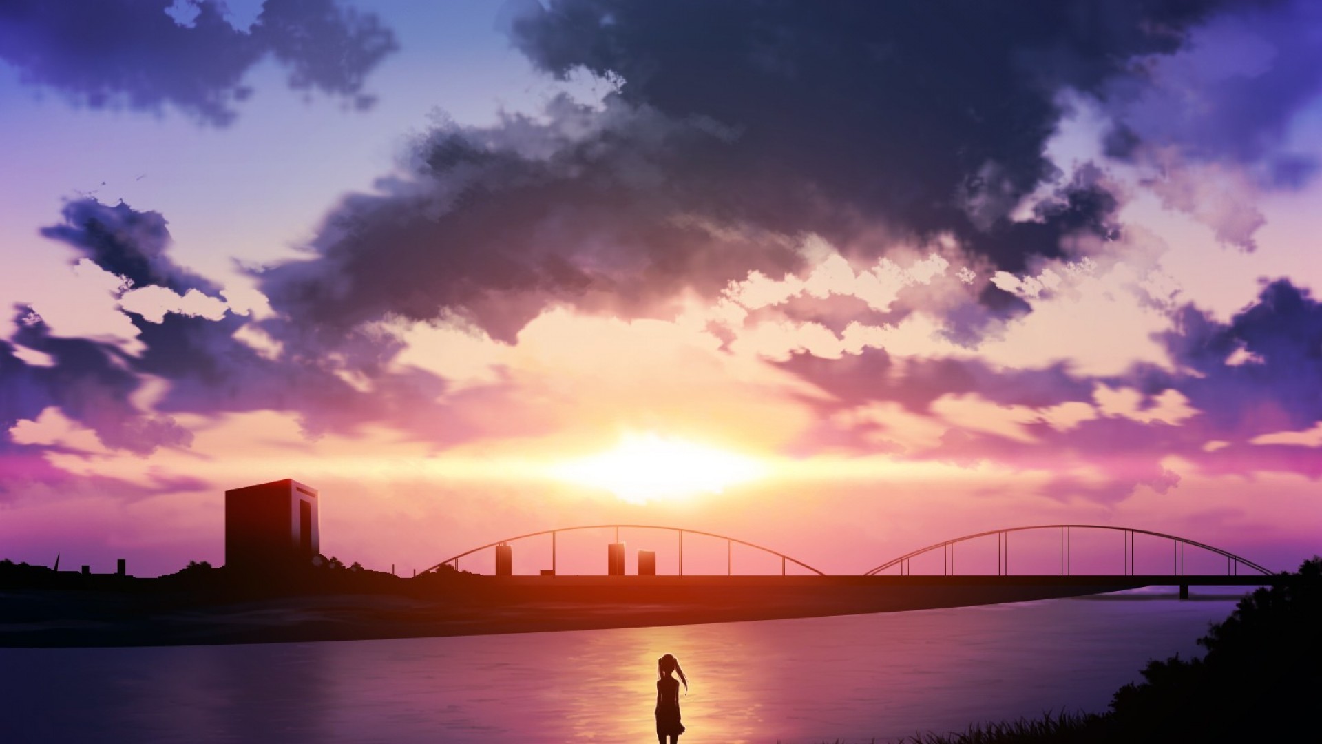 1920x1080 Image - Sunset-Anime-Scenery-Wallpaper-HD.jpg | Brothers Conflict Wiki |  FANDOM powered by Wikia