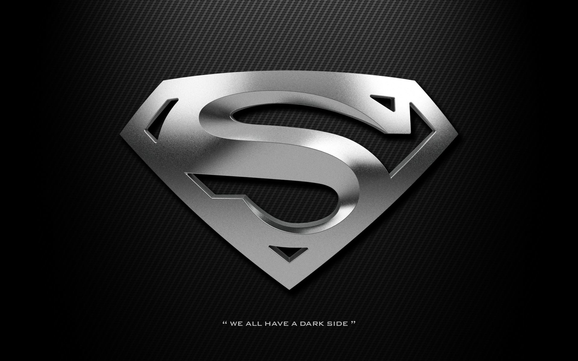 1920x1200 Silver Superman Shield "We all have a dark side"
