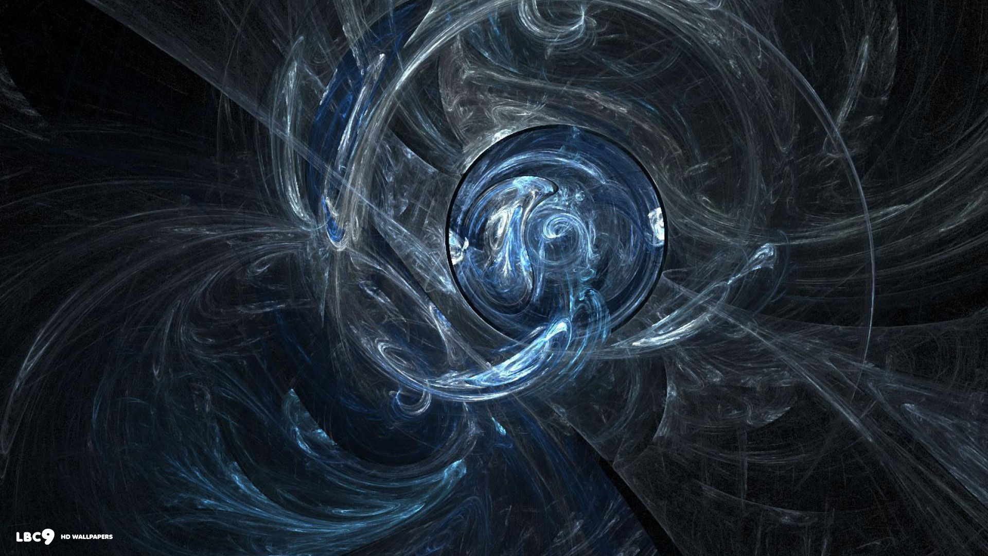 1920x1080 digital art blue fractal wallpaper