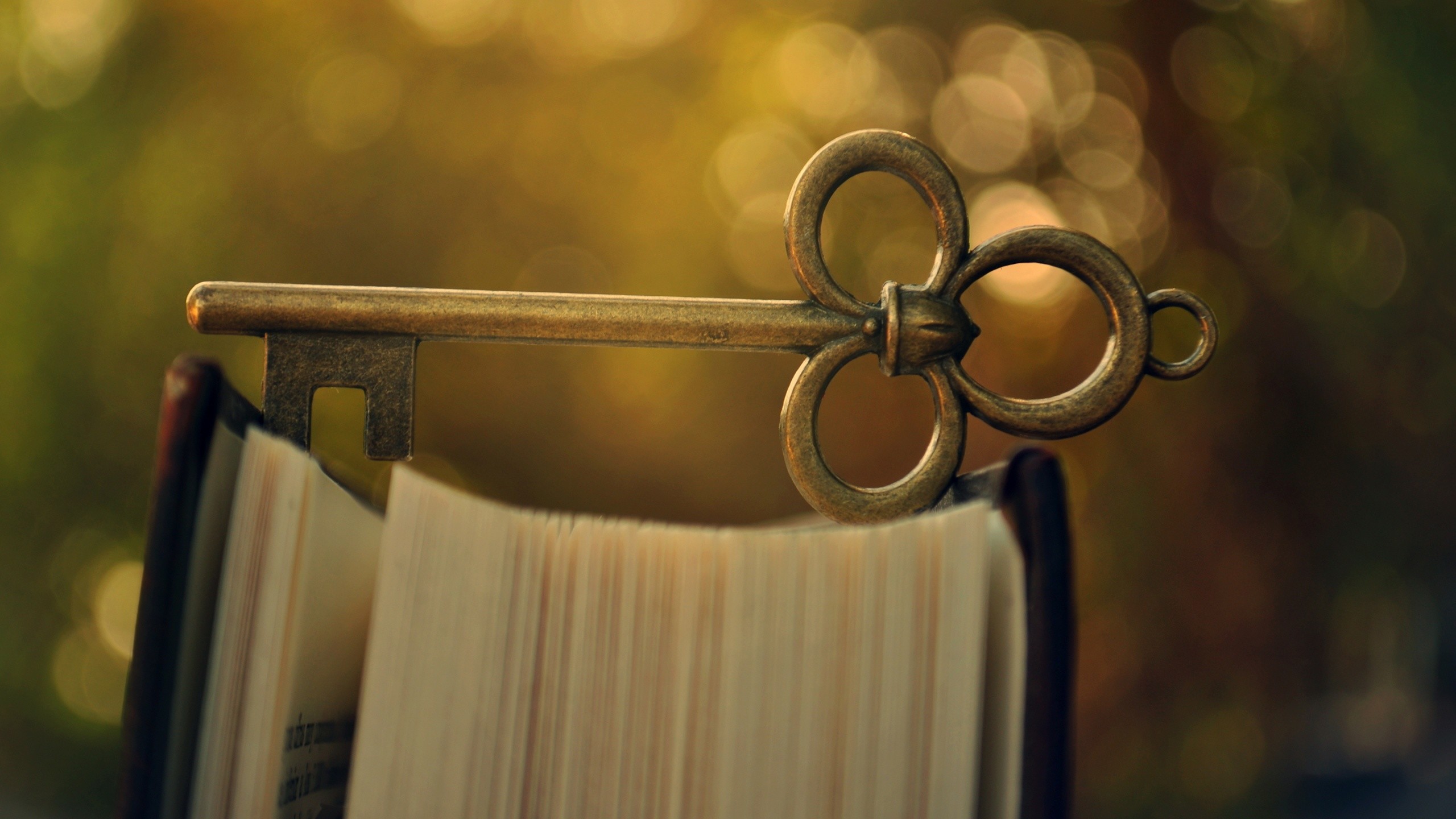 2560x1440 Beautiful Old Key On The Book Macro Wallpaper Background Wallpaper