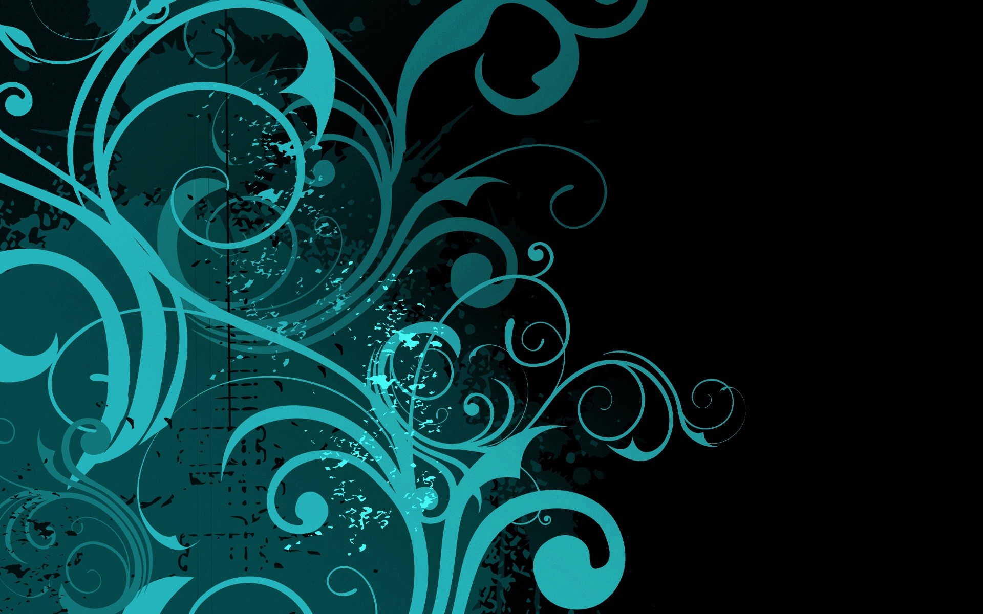 1920x1200 Teal And Black Wallpaper