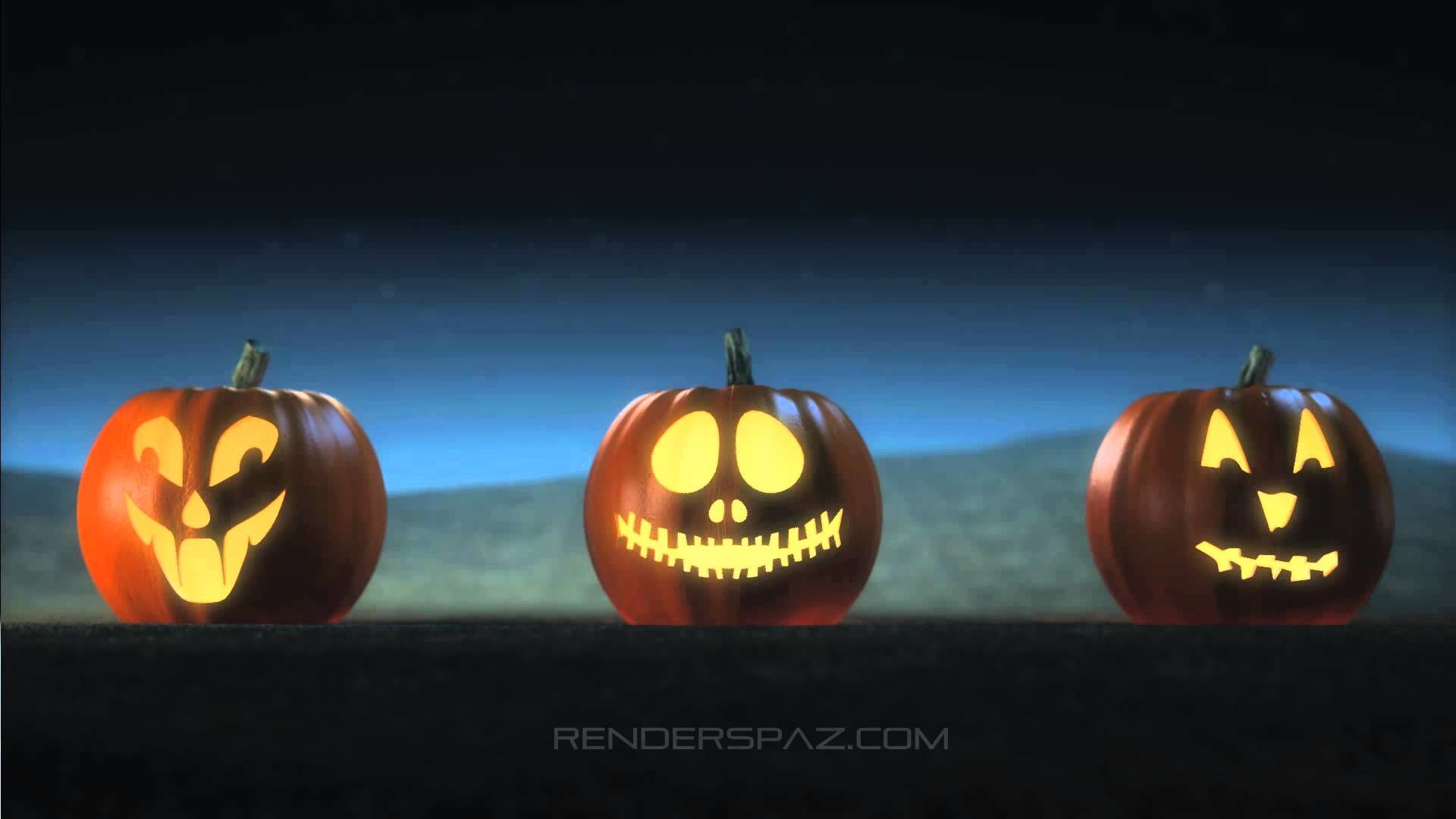 1920x1080 Halloween Animated Wallpaper - Jack O Lanterns - YouTube